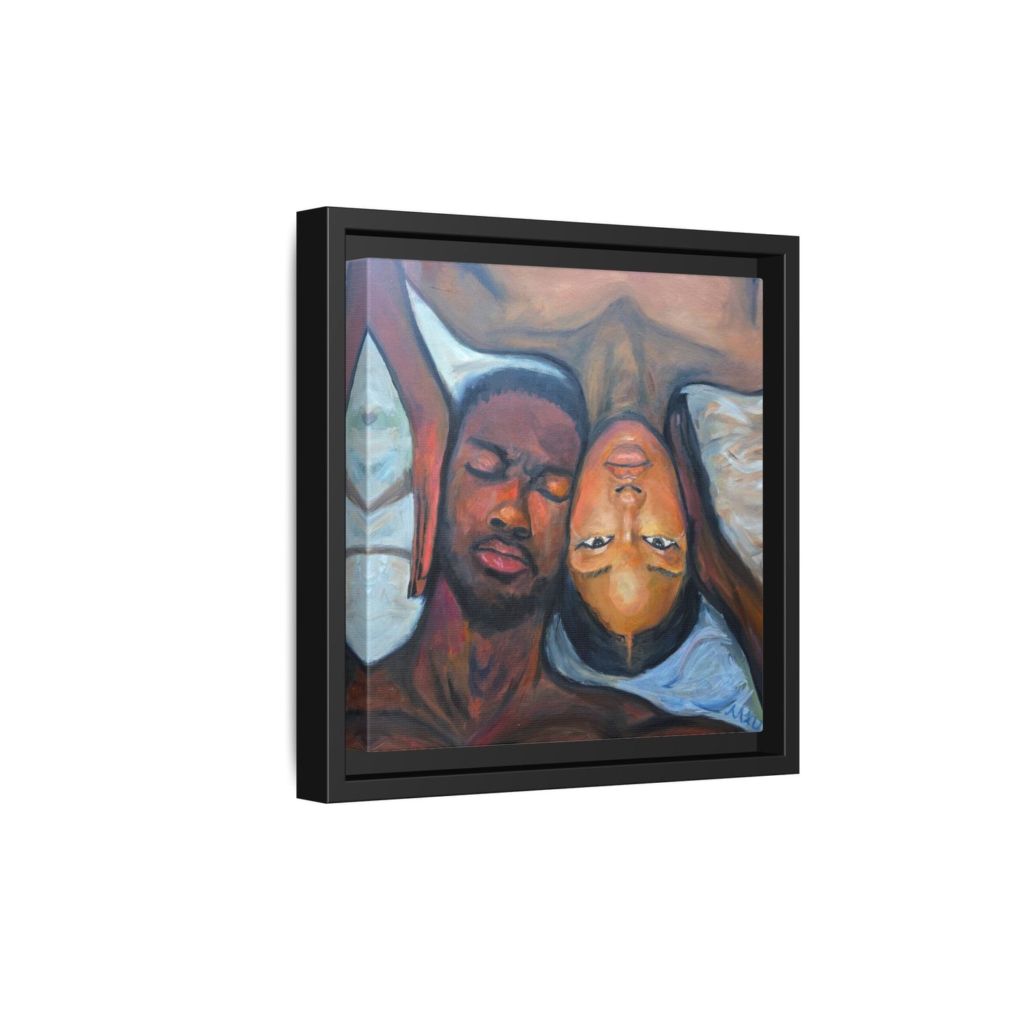 Framed Wall Art Print, Couples Art, Modern Home Decor, Romantic Artwork, Gift for Her, Bedroom Wall Decor