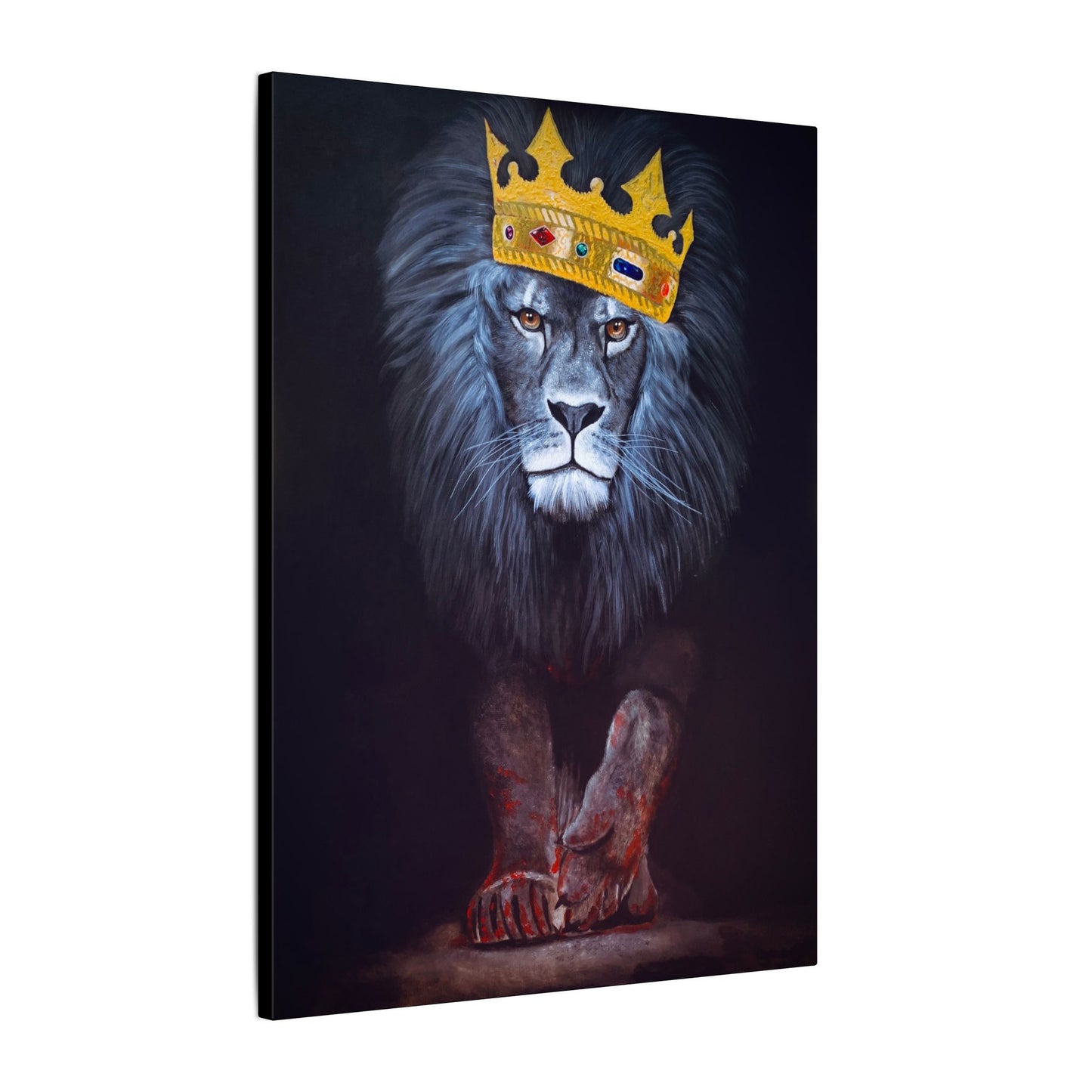 Majestic Lion Canvas Print, Animal Art Wall Decor, Unique Gift for Animal Lovers, Home Decor, Birthday Present, Office Artwork
