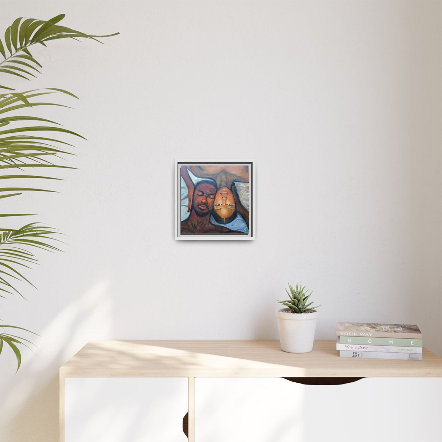 Framed Wall Art Print, Couples Art, Modern Home Decor, Romantic Artwork, Gift for Her, Bedroom Wall Decor