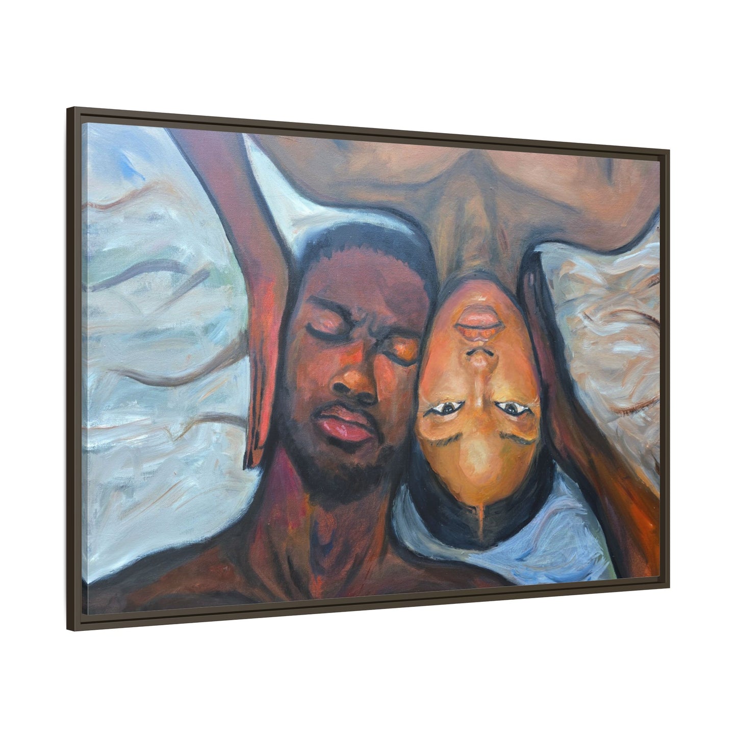 Framed Wall Art Print, Couples Art, Modern Home Decor, Romantic Artwork, Gift for Her, Bedroom Wall Decor