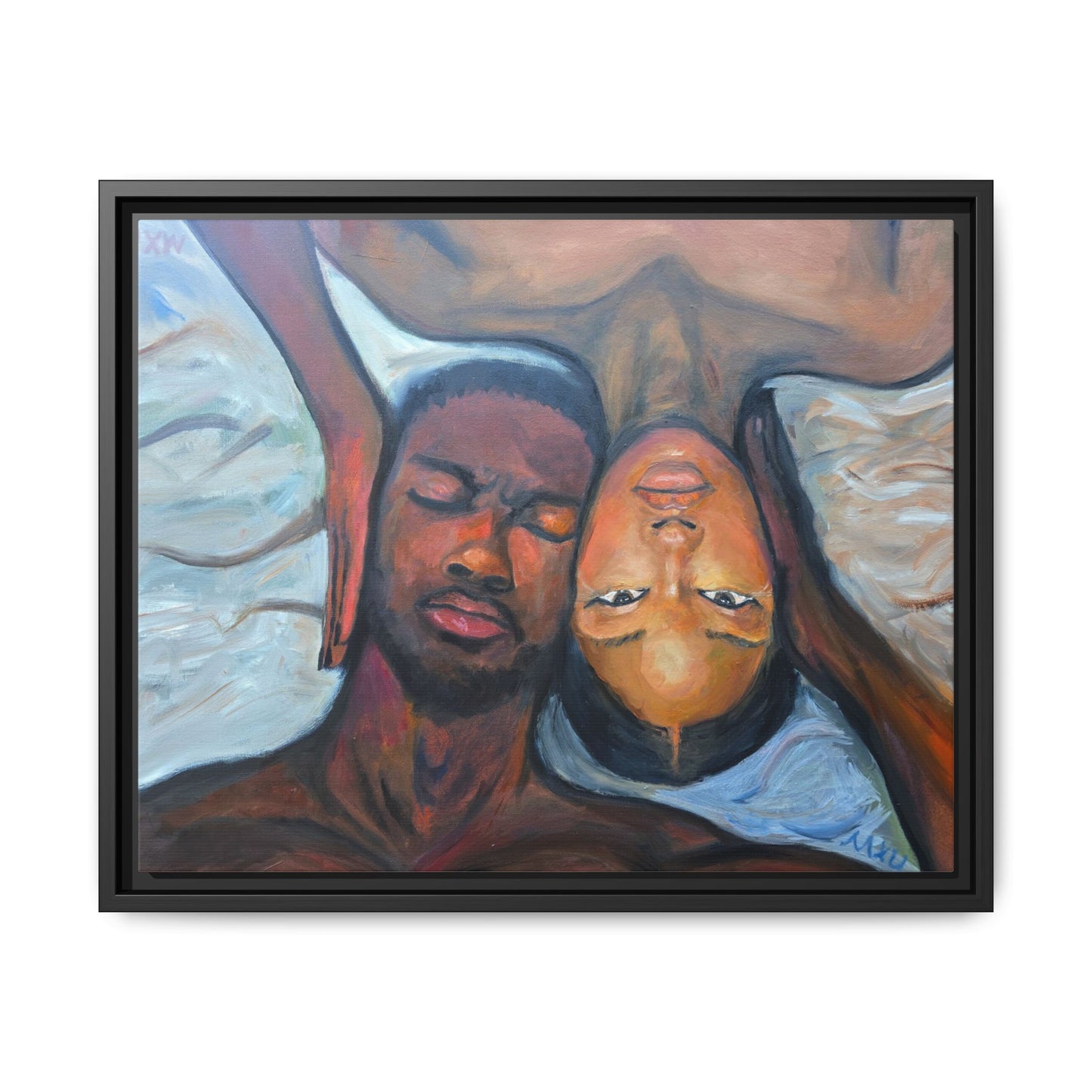 Framed Wall Art Print, Couples Art, Modern Home Decor, Romantic Artwork, Gift for Her, Bedroom Wall Decor
