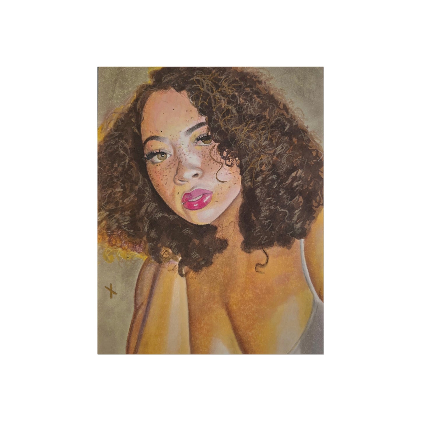Freckle face on Fine Art Poster - Vibrant Wall Decor for Stylish Spaces