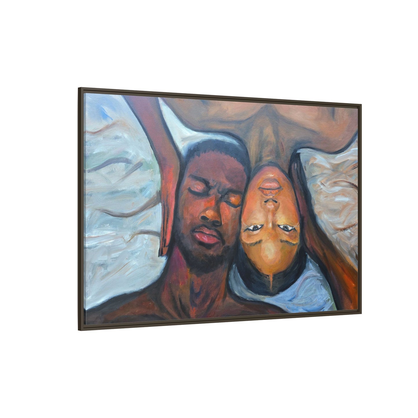 Framed Wall Art Print, Couples Art, Modern Home Decor, Romantic Artwork, Gift for Her, Bedroom Wall Decor