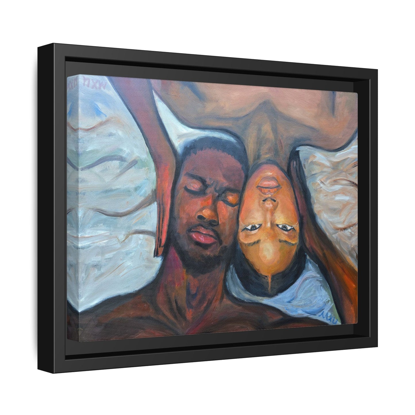 Framed Wall Art Print, Couples Art, Modern Home Decor, Romantic Artwork, Gift for Her, Bedroom Wall Decor