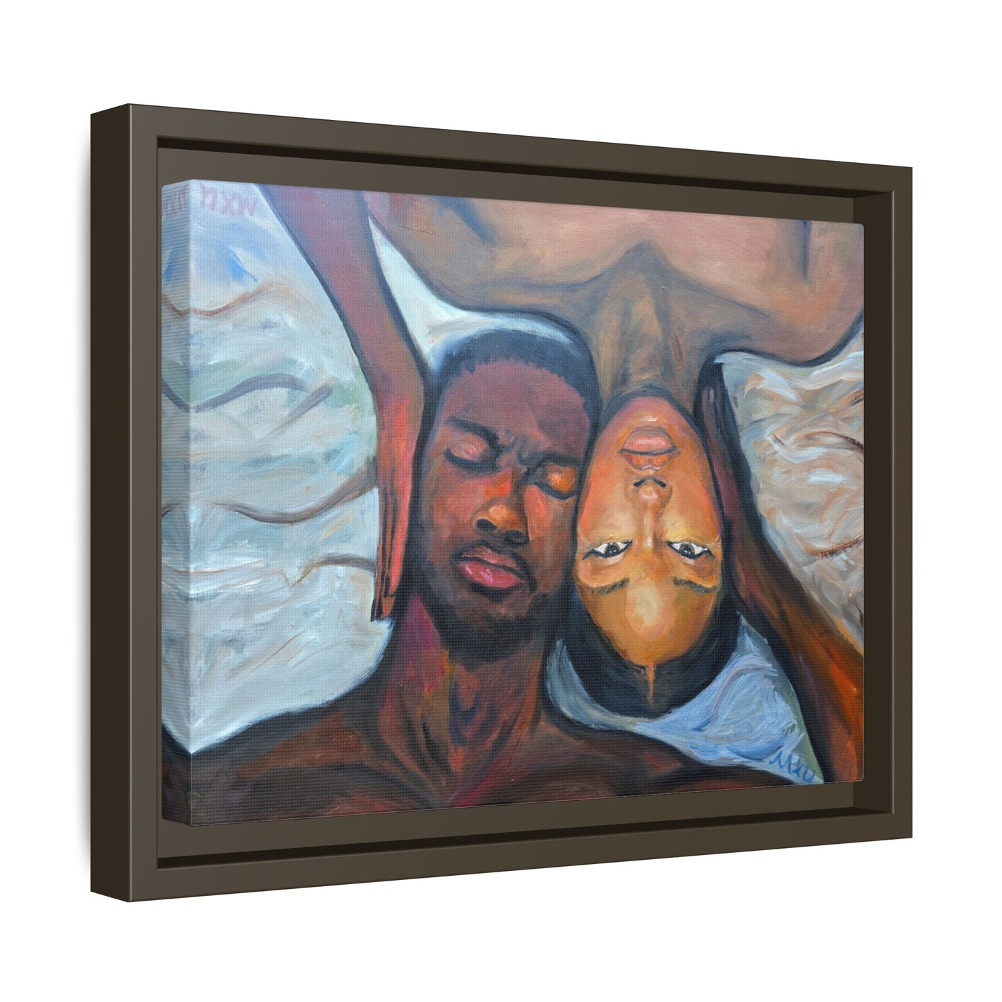 Framed Wall Art Print, Couples Art, Modern Home Decor, Romantic Artwork, Gift for Her, Bedroom Wall Decor