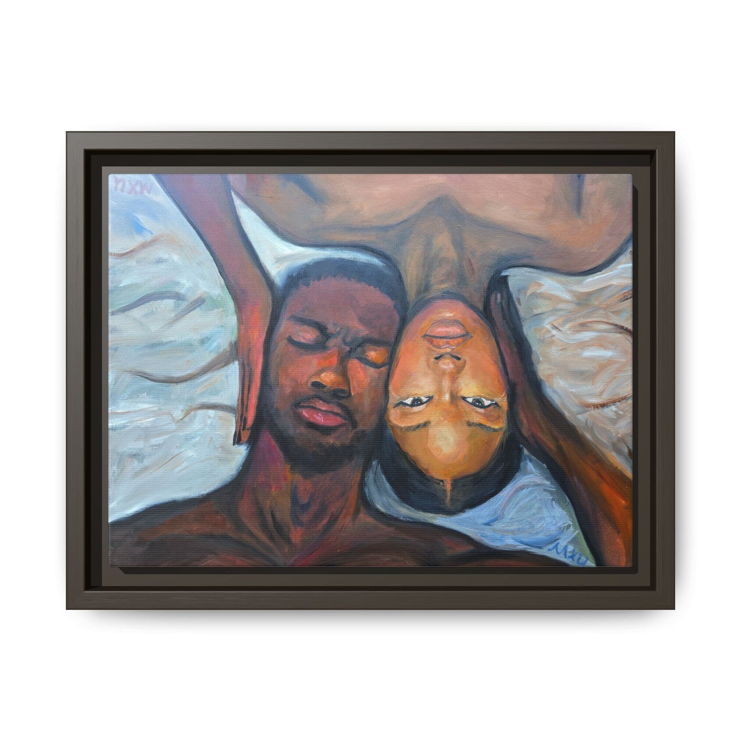 Framed Wall Art Print, Couples Art, Modern Home Decor, Romantic Artwork, Gift for Her, Bedroom Wall Decor