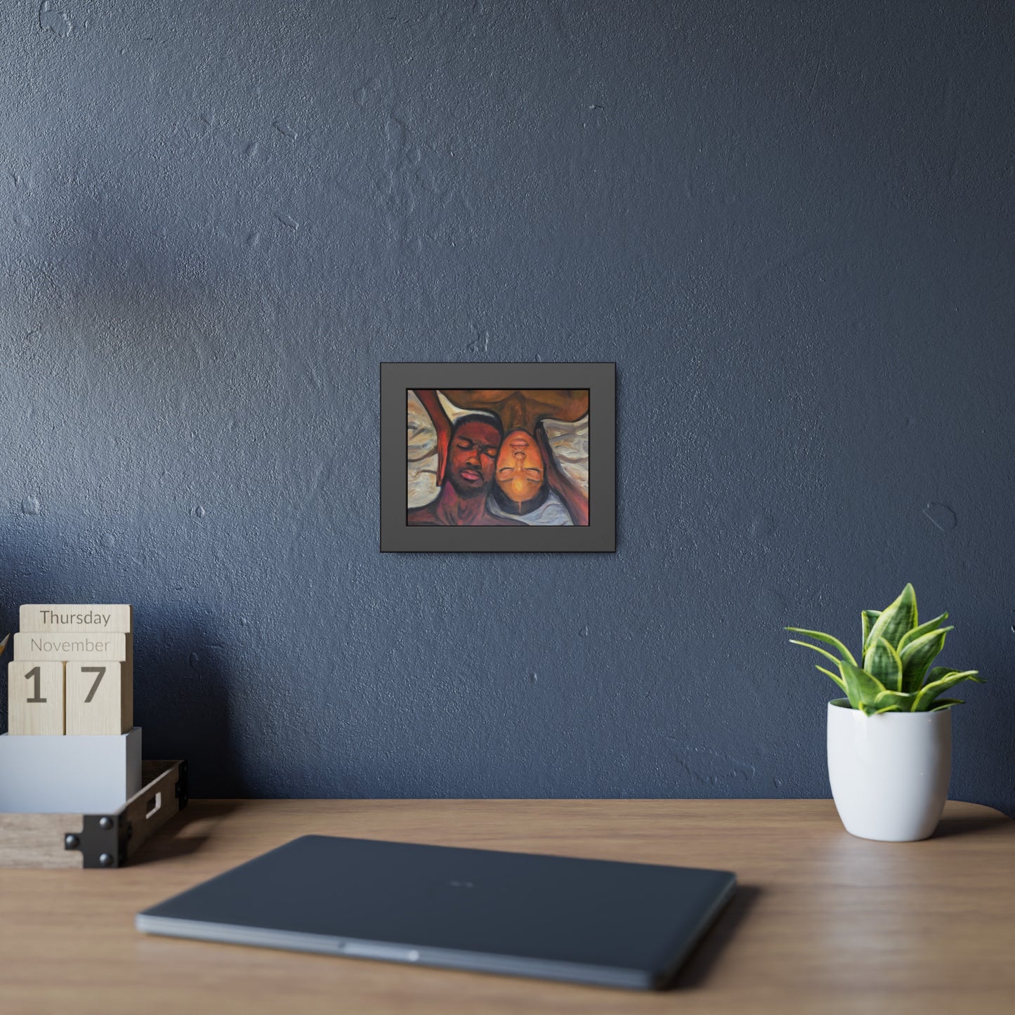 "Perspectives" Framed Wall Art, Black Couple Portrait, Home Decor, Unique Gift, Modern Art, Relationship Celebration