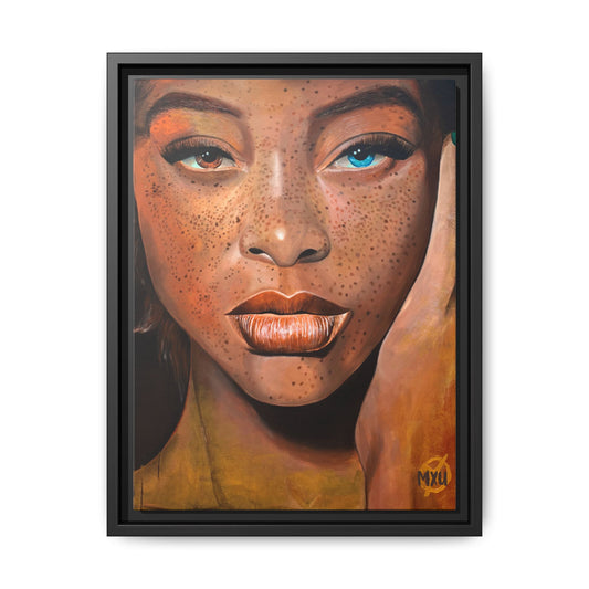 Framed Art Print - Multi-Color Portrait, Wall Decor, Gallery Wall Art, Home Office Decoration, Unique Gift, Black Art