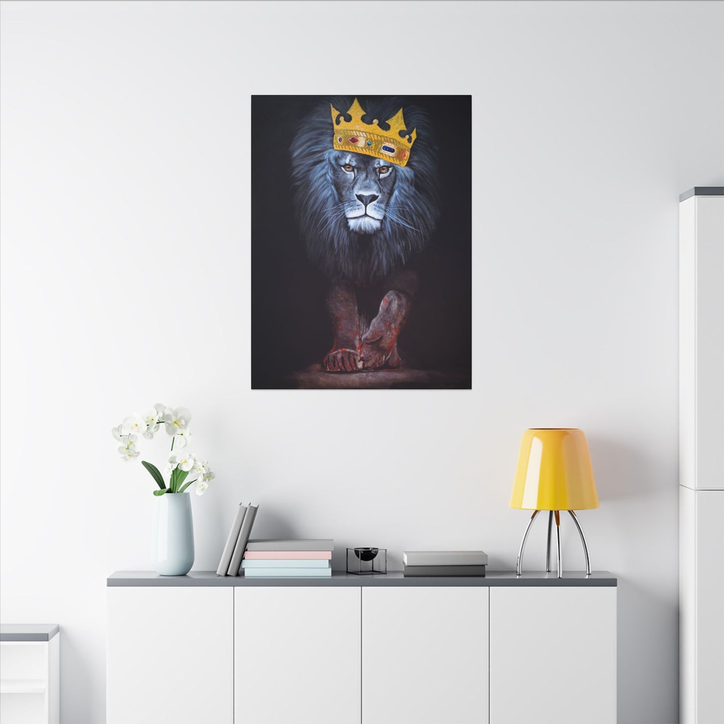 Majestic Lion Canvas Print, Animal Art Wall Decor, Unique Gift for Animal Lovers, Home Decor, Birthday Present, Office Artwork