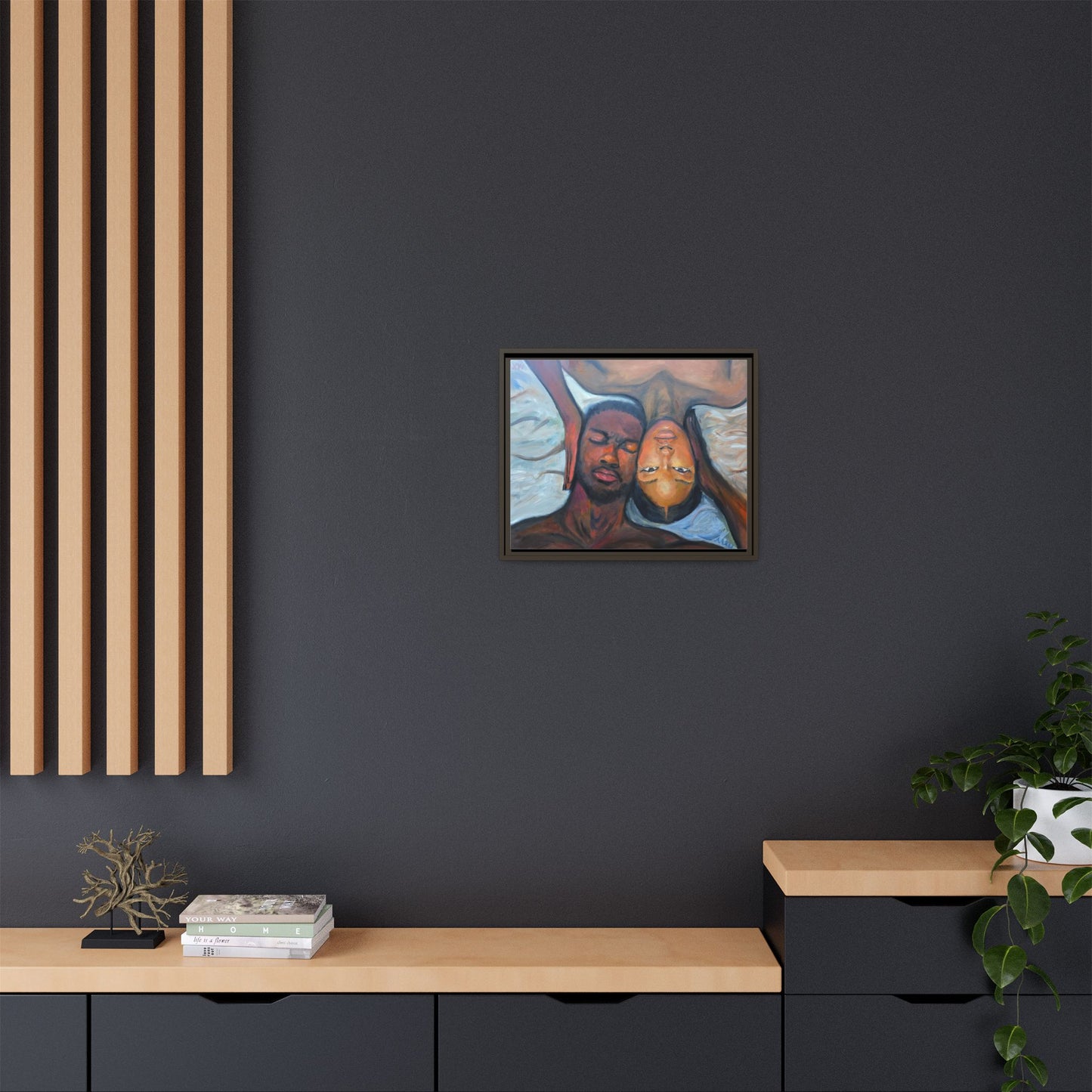 Framed Wall Art Print, Couples Art, Modern Home Decor, Romantic Artwork, Gift for Her, Bedroom Wall Decor