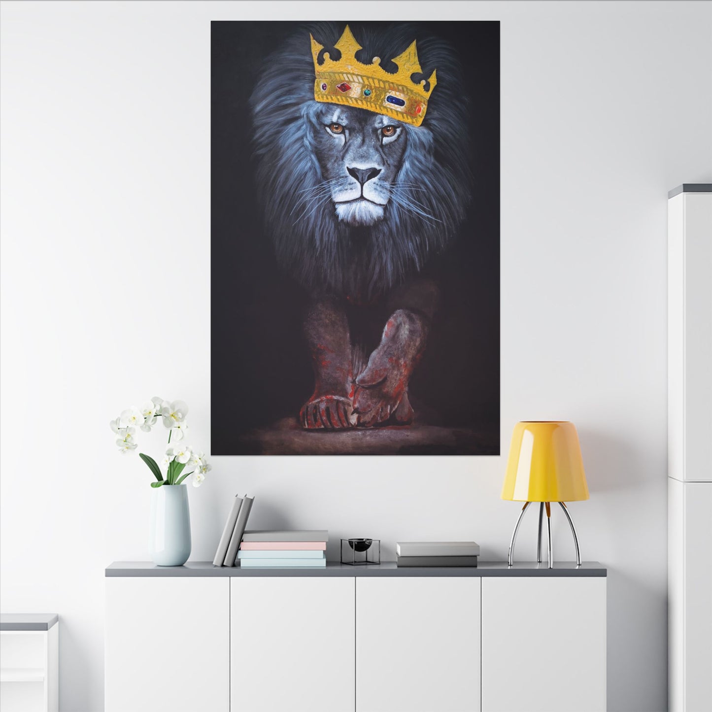 Majestic Lion Canvas Print, Animal Art Wall Decor, Unique Gift for Animal Lovers, Home Decor, Birthday Present, Office Artwork