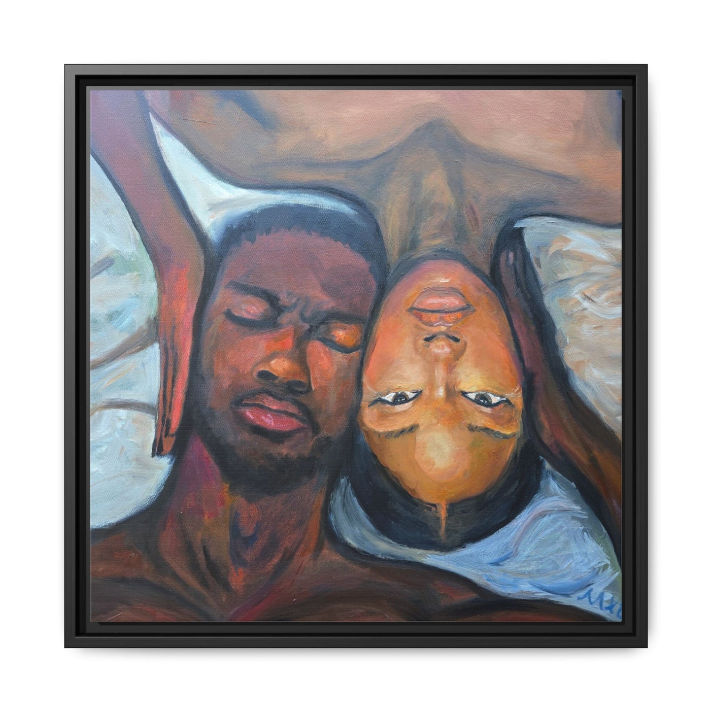 Framed Wall Art Print, Couples Art, Modern Home Decor, Romantic Artwork, Gift for Her, Bedroom Wall Decor