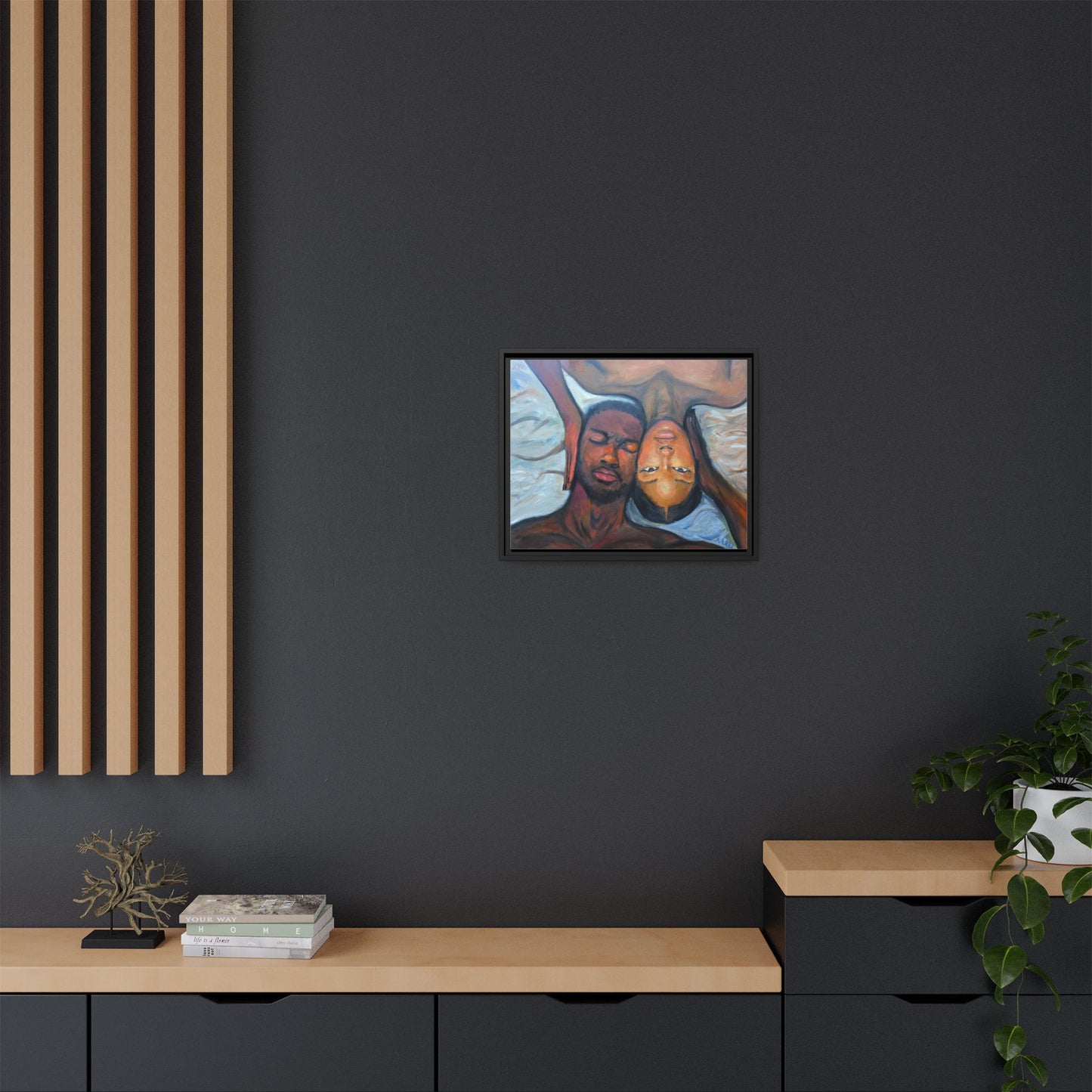 Framed Wall Art Print, Couples Art, Modern Home Decor, Romantic Artwork, Gift for Her, Bedroom Wall Decor