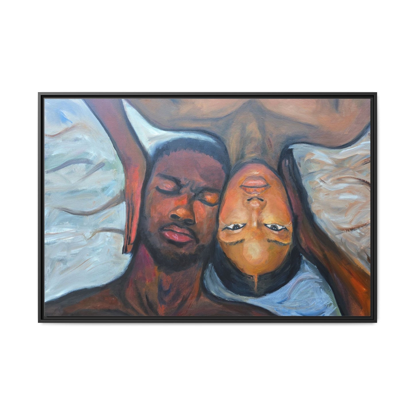 Framed Wall Art Print, Couples Art, Modern Home Decor, Romantic Artwork, Gift for Her, Bedroom Wall Decor