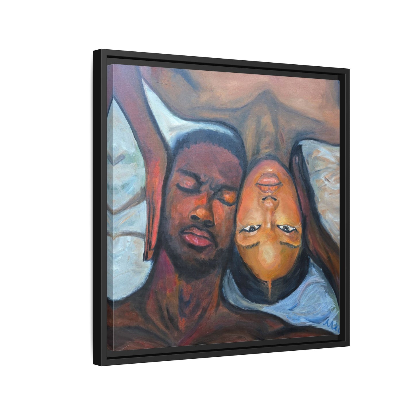 Framed Wall Art Print, Couples Art, Modern Home Decor, Romantic Artwork, Gift for Her, Bedroom Wall Decor