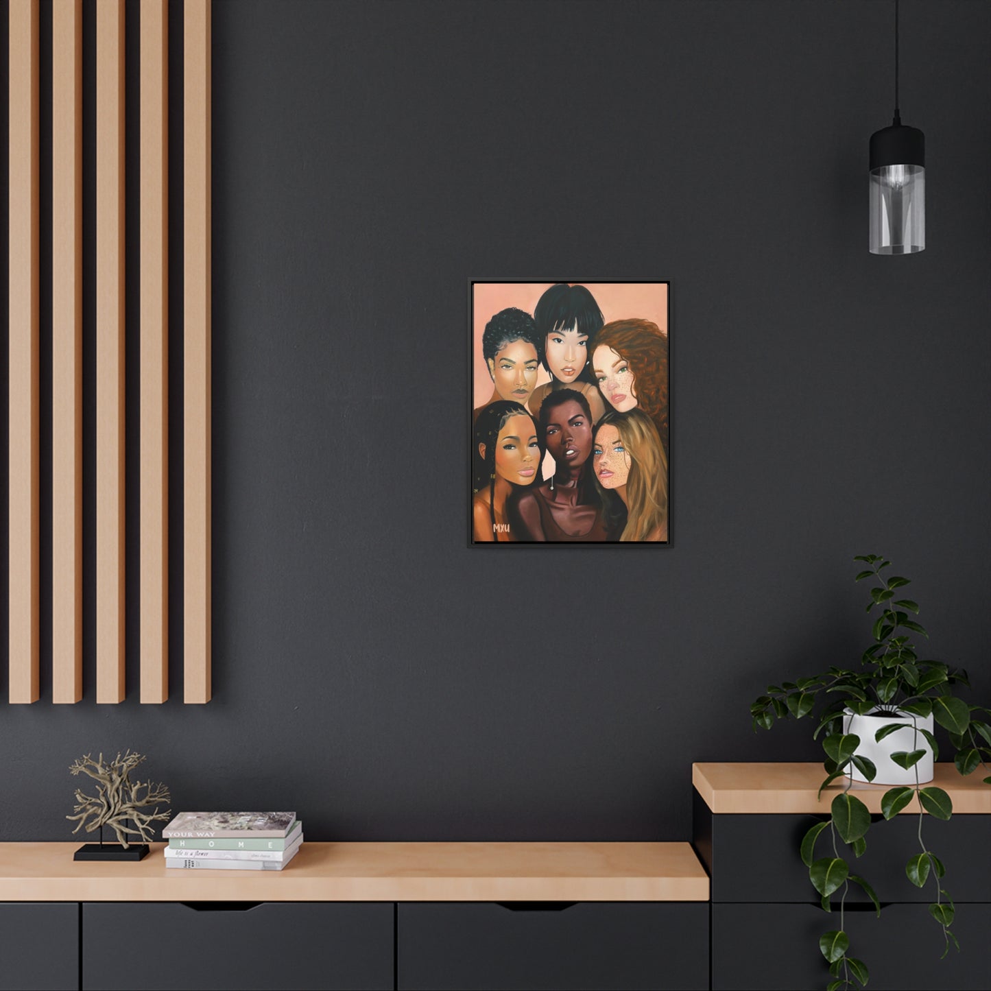 Sisters beside Me | Framed Canvas Print | Fine Art Collectable