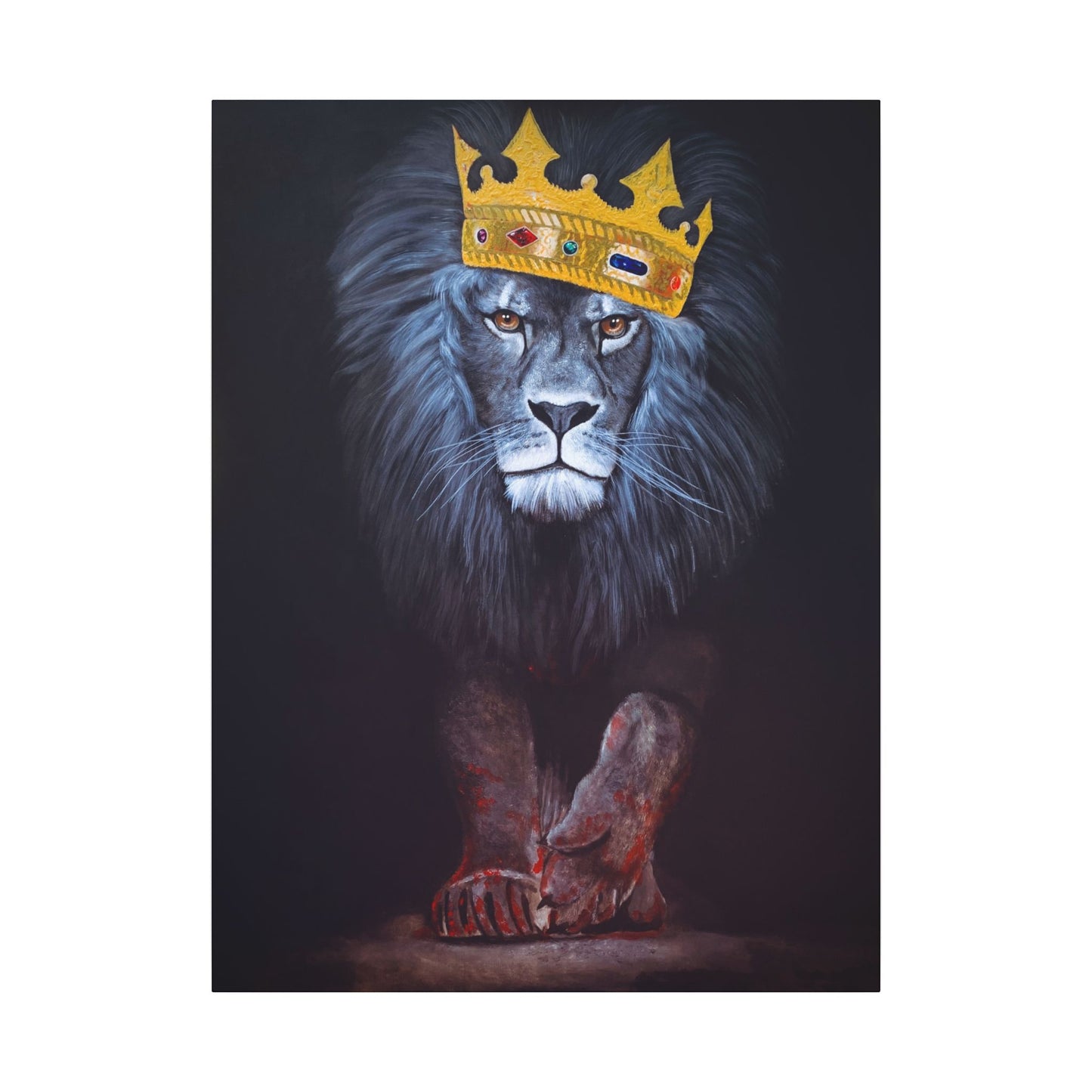 Majestic Lion Canvas Print, Animal Art Wall Decor, Unique Gift for Animal Lovers, Home Decor, Birthday Present, Office Artwork