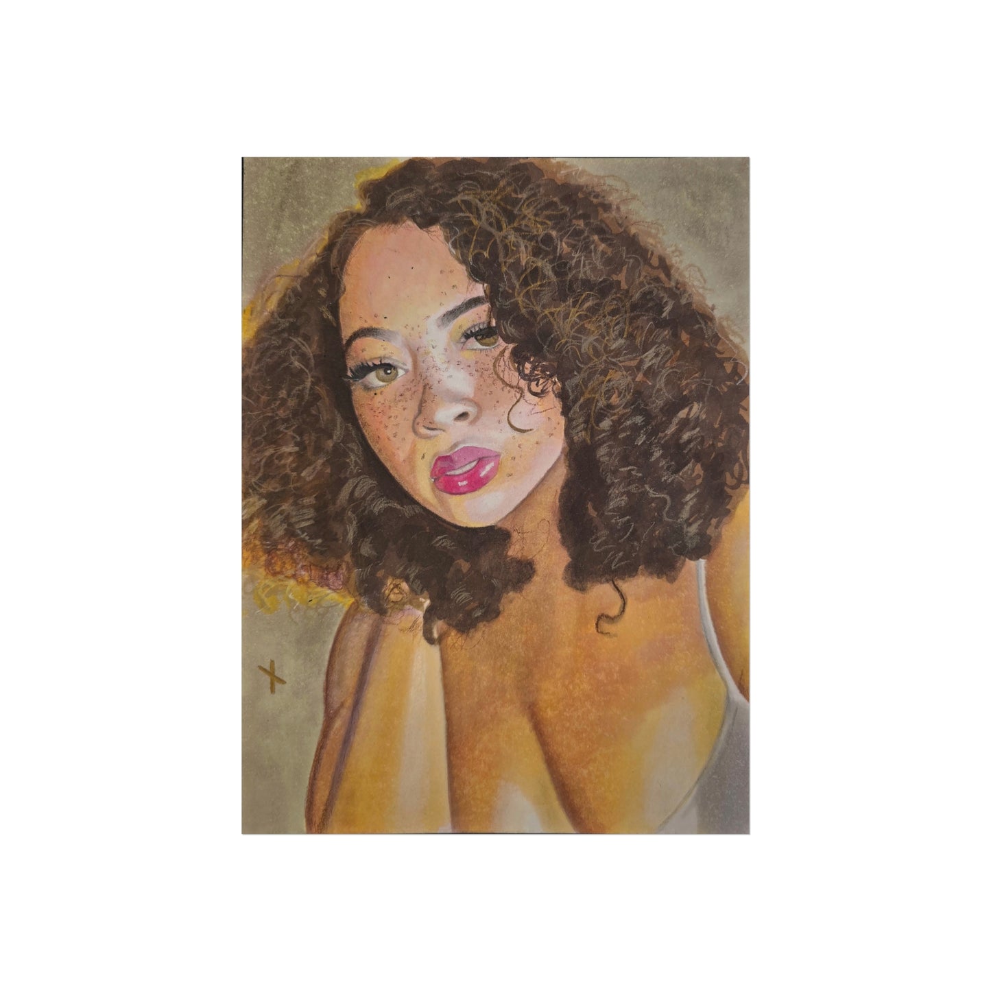 Freckle face on Fine Art Poster - Vibrant Wall Decor for Stylish Spaces