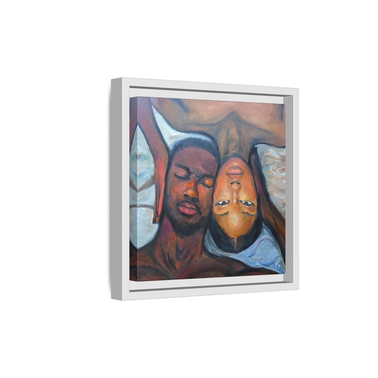 Framed Wall Art Print, Couples Art, Modern Home Decor, Romantic Artwork, Gift for Her, Bedroom Wall Decor