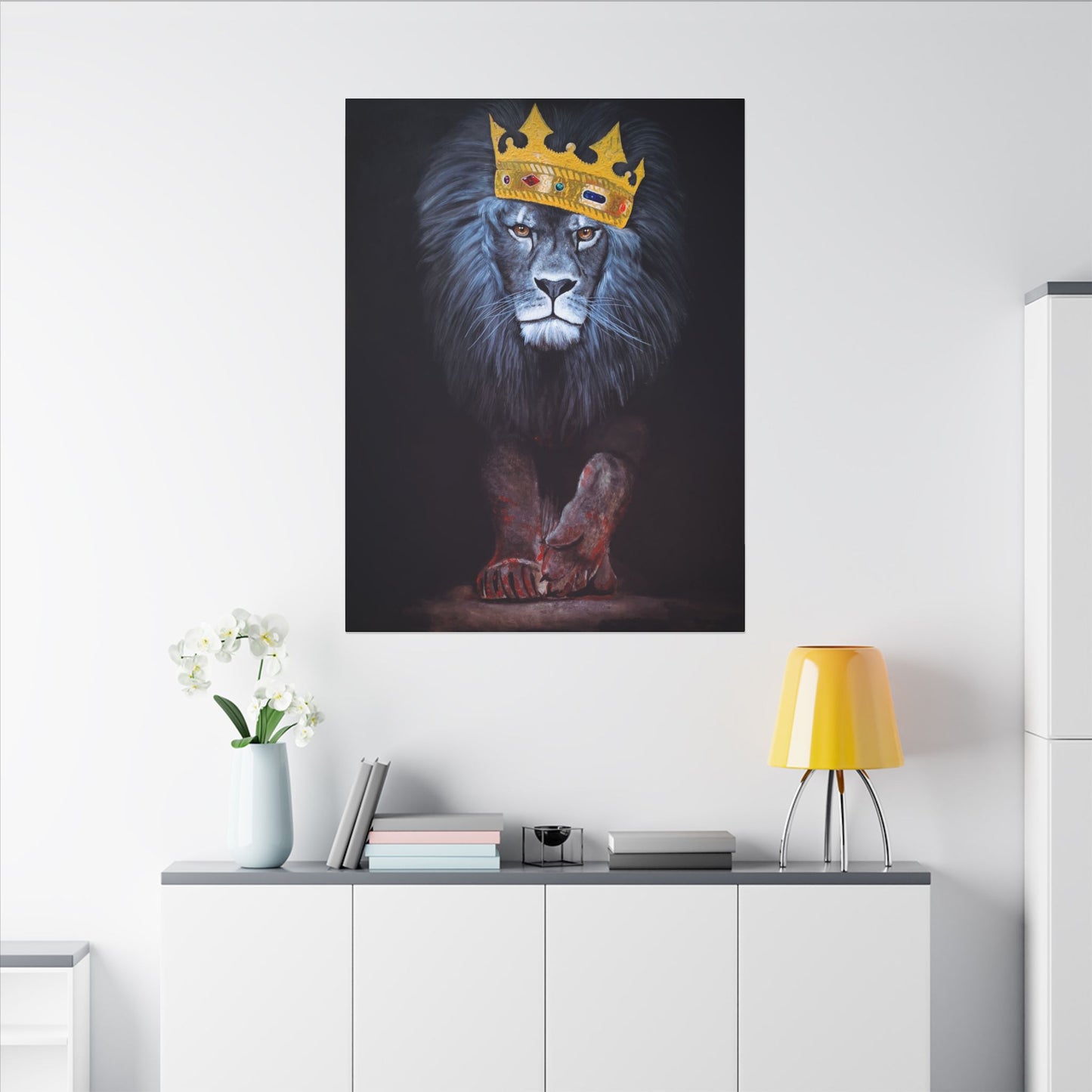 Majestic Lion Canvas Print, Animal Art Wall Decor, Unique Gift for Animal Lovers, Home Decor, Birthday Present, Office Artwork