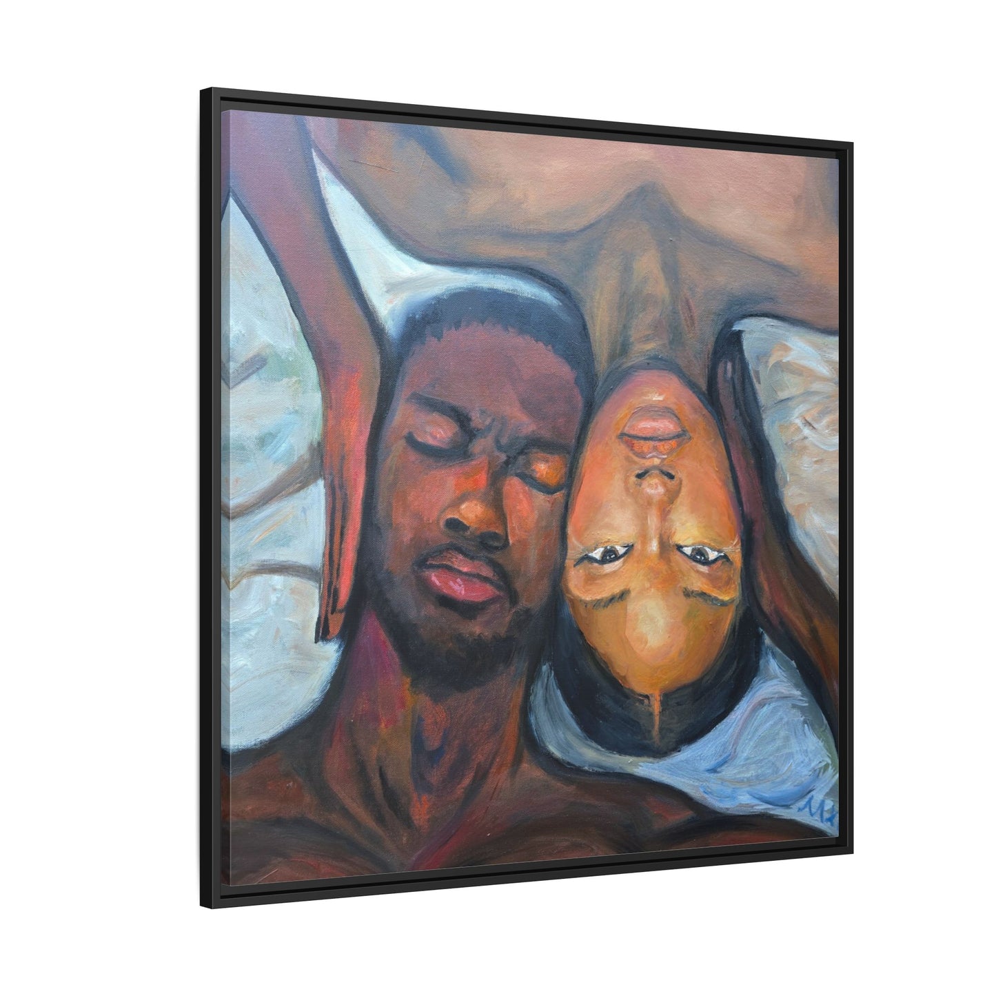 Framed Wall Art Print, Couples Art, Modern Home Decor, Romantic Artwork, Gift for Her, Bedroom Wall Decor