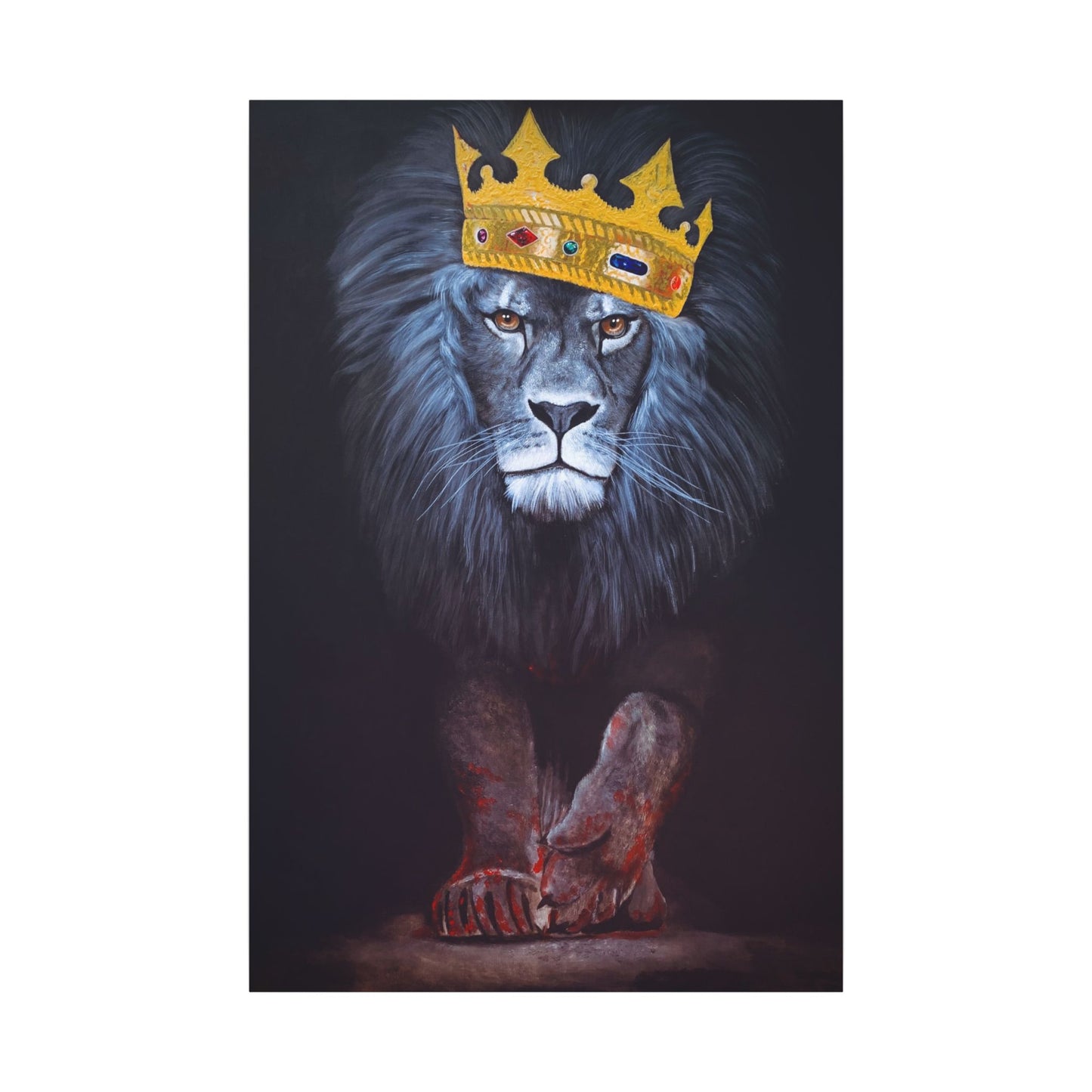 Majestic Lion Canvas Print, Animal Art Wall Decor, Unique Gift for Animal Lovers, Home Decor, Birthday Present, Office Artwork