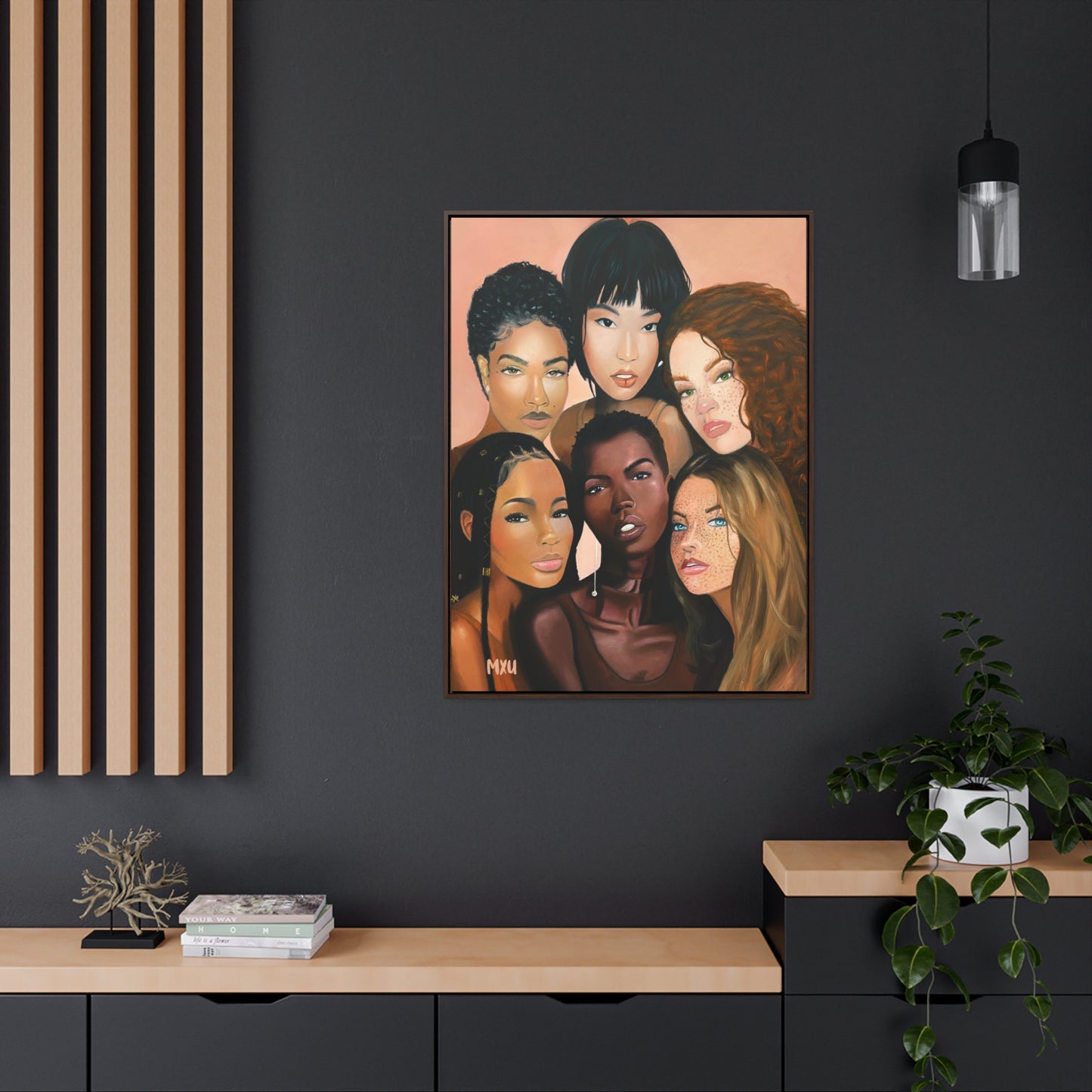 Sisters beside Me | Framed Canvas Print | Fine Art Collectable