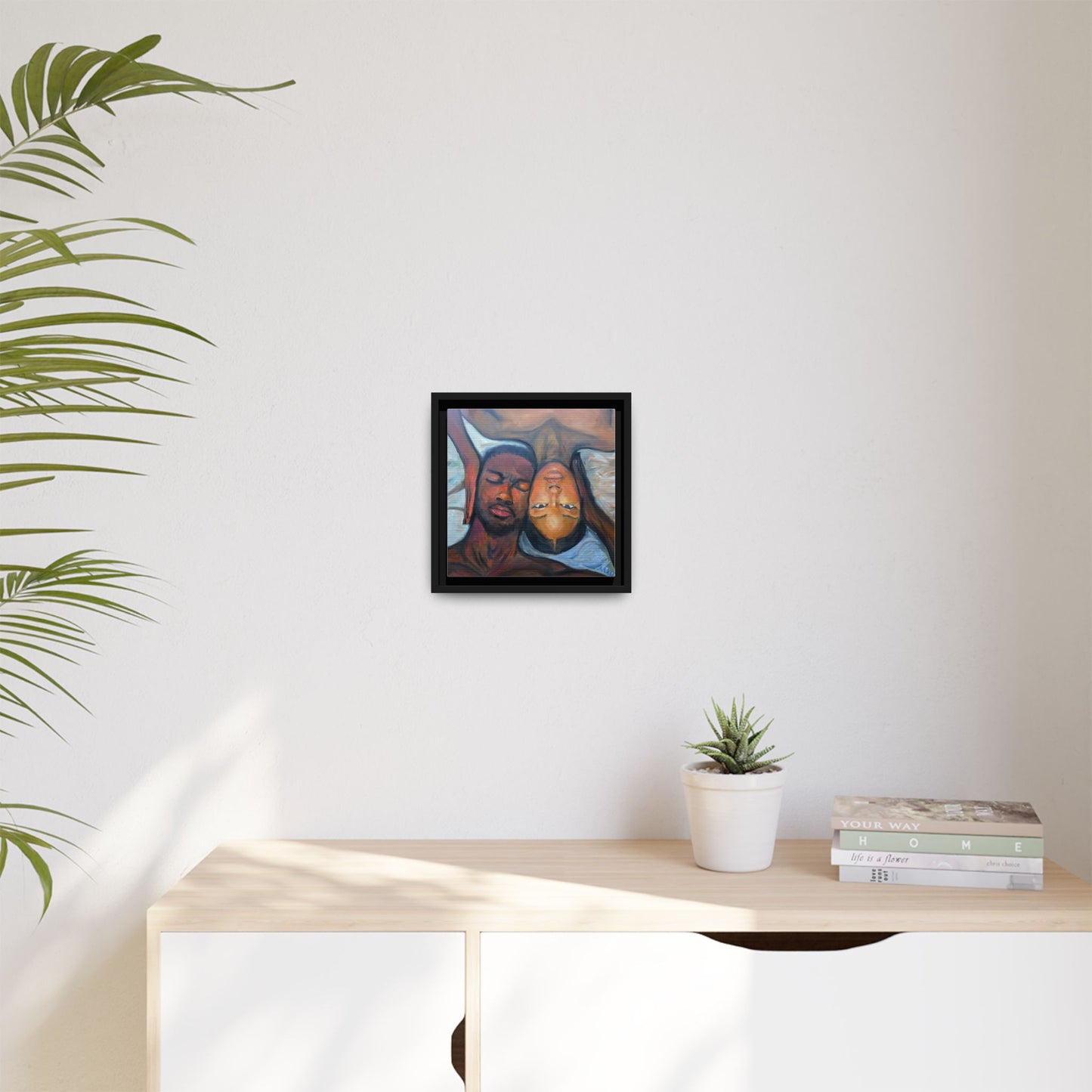 Framed Wall Art Print, Couples Art, Modern Home Decor, Romantic Artwork, Gift for Her, Bedroom Wall Decor