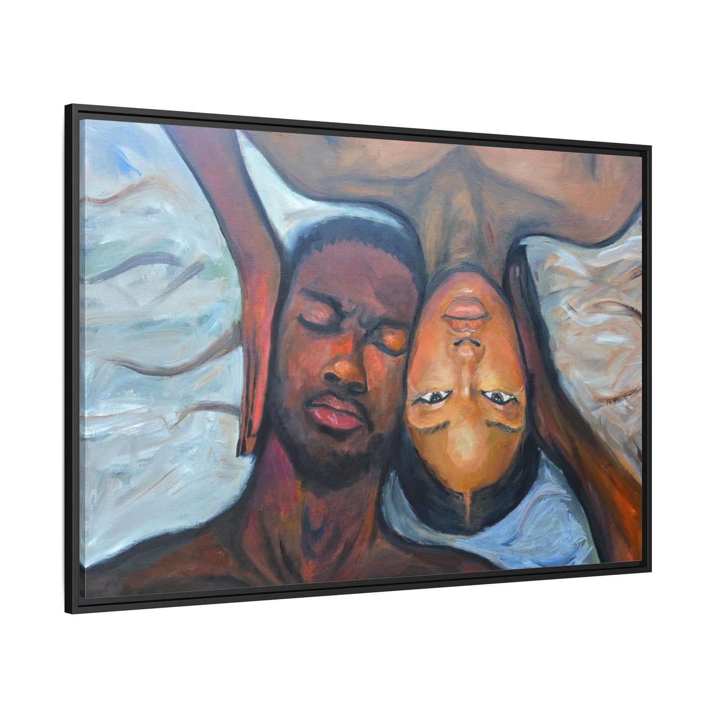 Framed Wall Art Print, Couples Art, Modern Home Decor, Romantic Artwork, Gift for Her, Bedroom Wall Decor