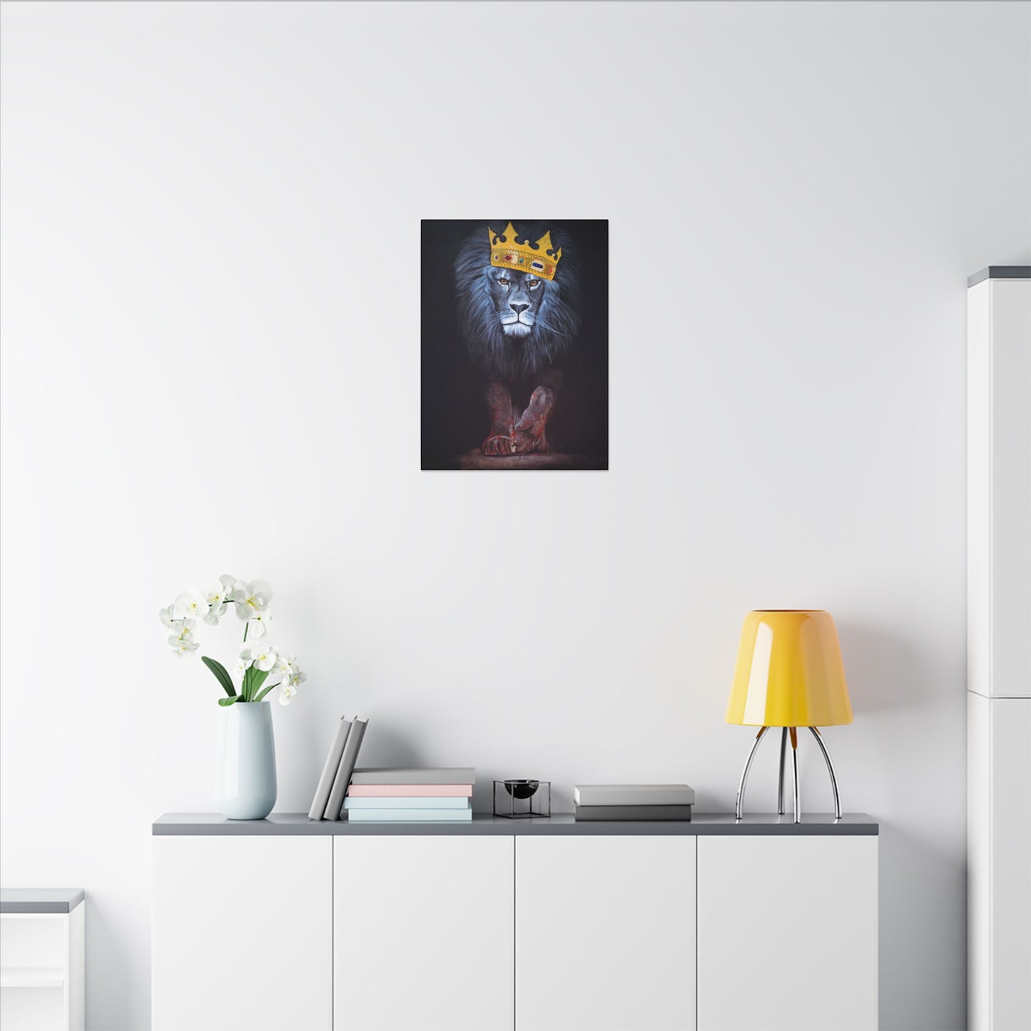 Majestic Lion Canvas Print, Animal Art Wall Decor, Unique Gift for Animal Lovers, Home Decor, Birthday Present, Office Artwork