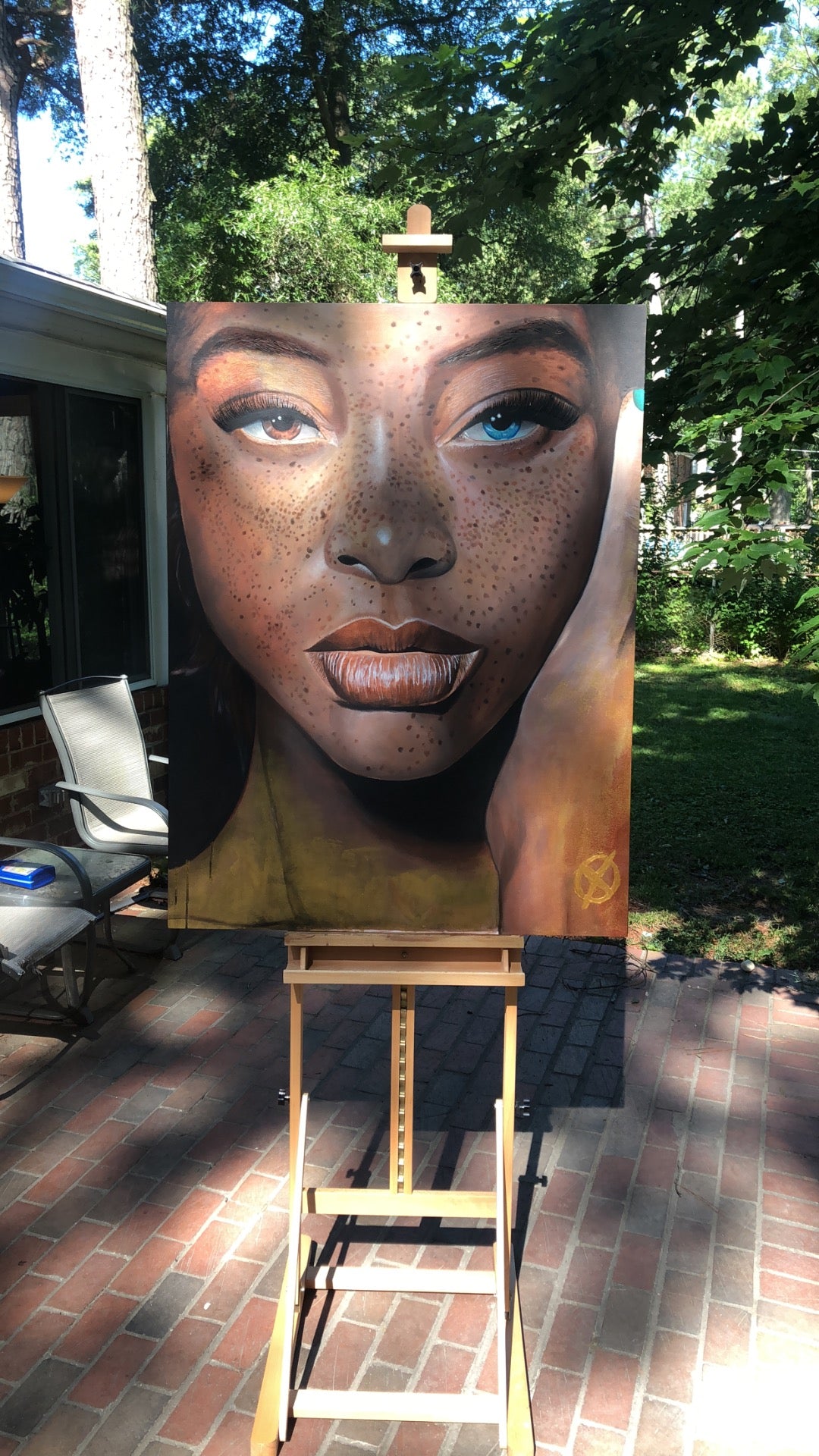 “Freckled Beauty” Gallery Canvas Wraps, Vertical Frame