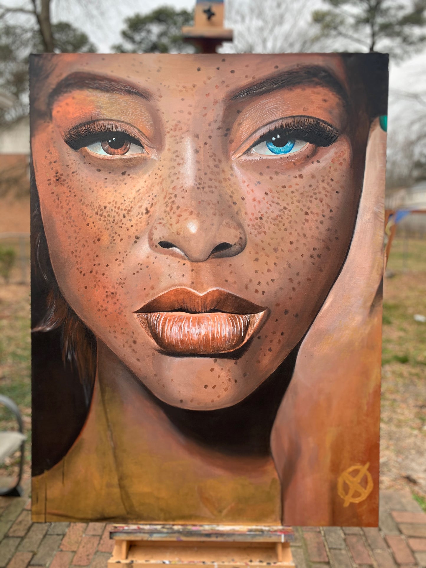 “Freckled Beauty” Gallery Canvas Wraps, Vertical Frame