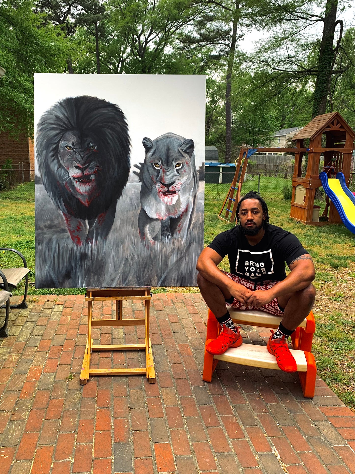 King and Queen | Framed Canvas Print | Art Collectable
