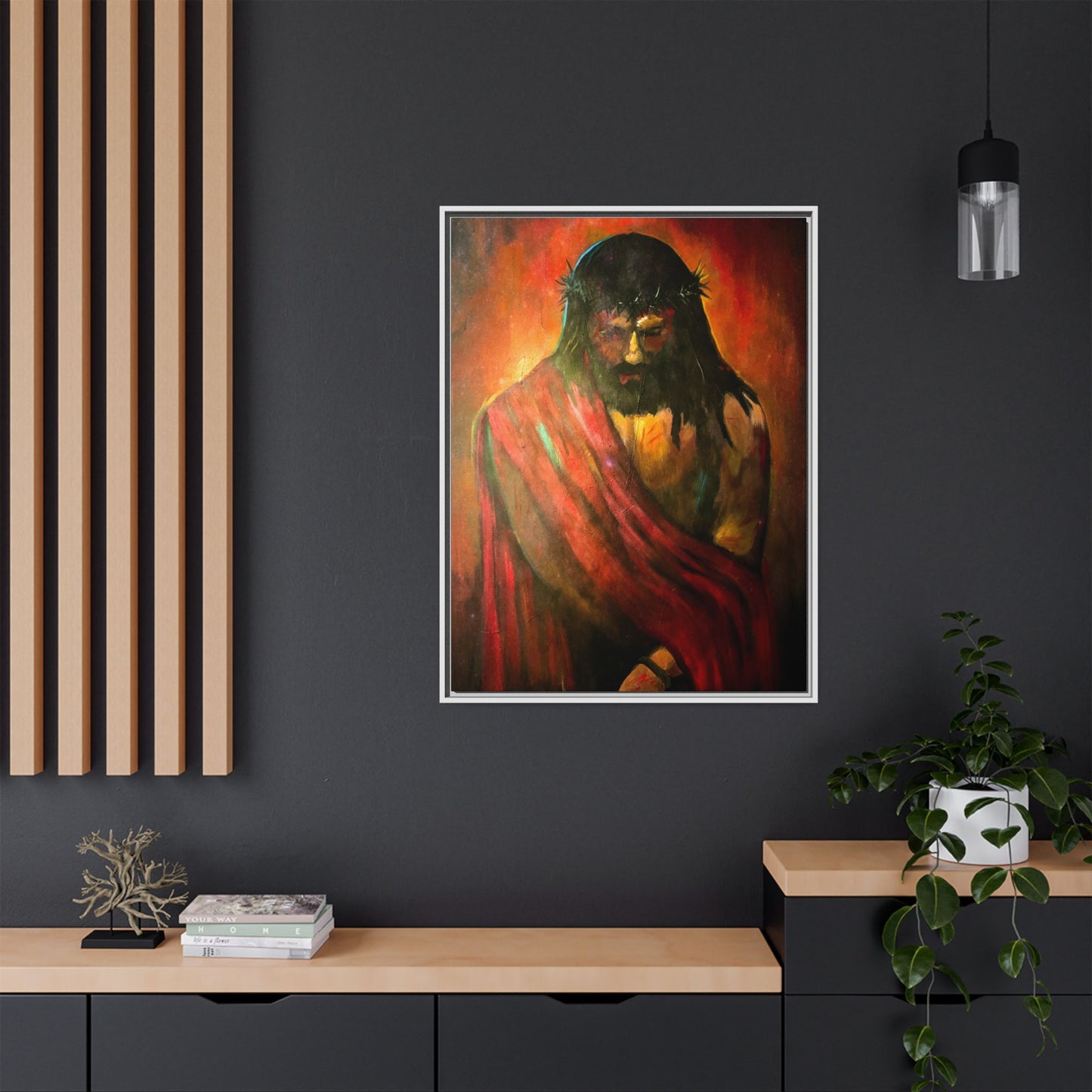 “KING of kings” Matte Canvas, Framed (Multi-color)