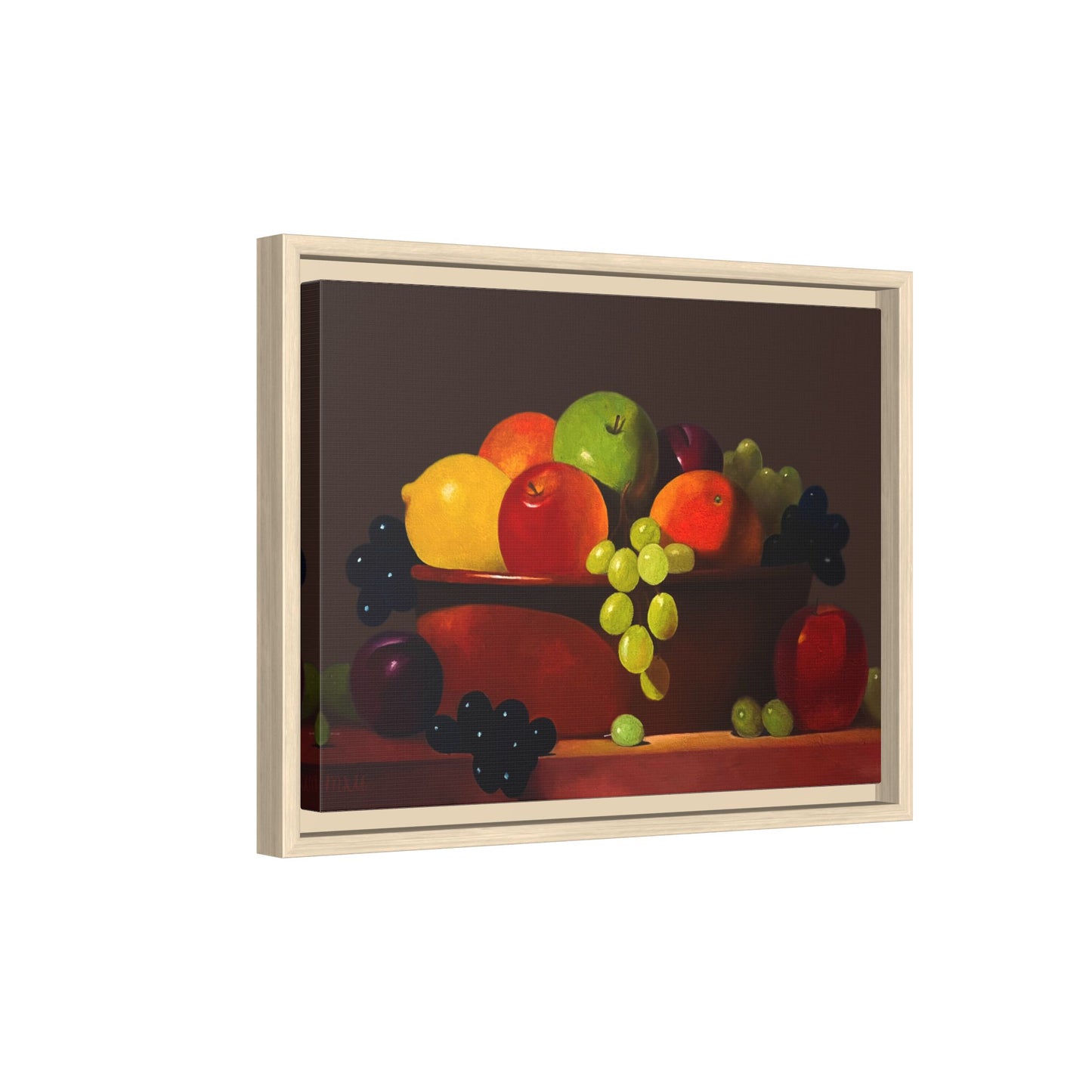 Fruit Basket PAINTING Matte Canvas, Framed (Multi-color)