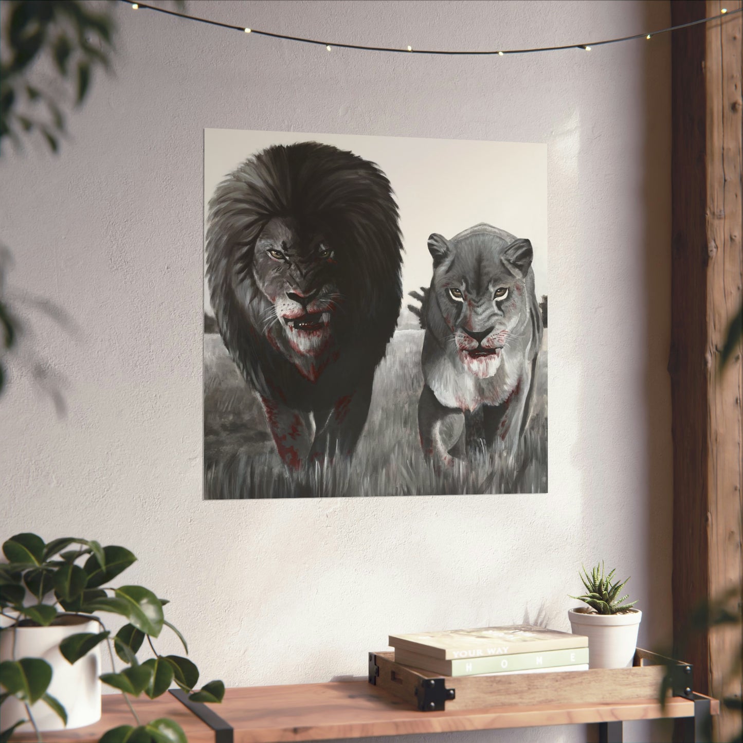 King and Queen lions Matte Vertical Posters