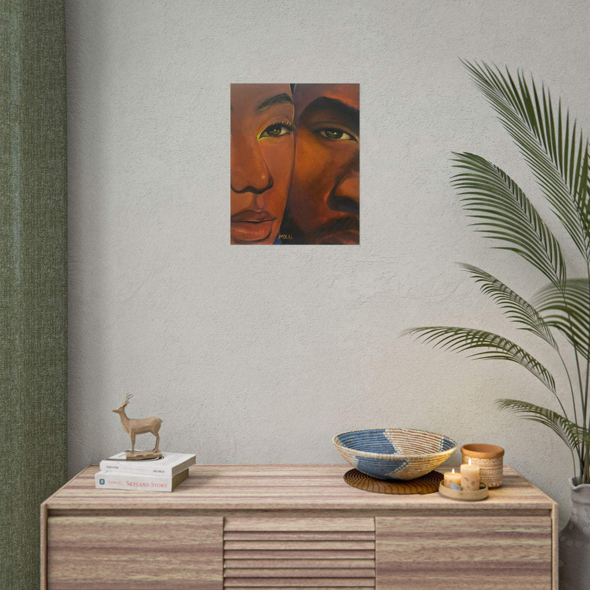 Intimate Black Love Portrait Rolled Poster “In His Image”