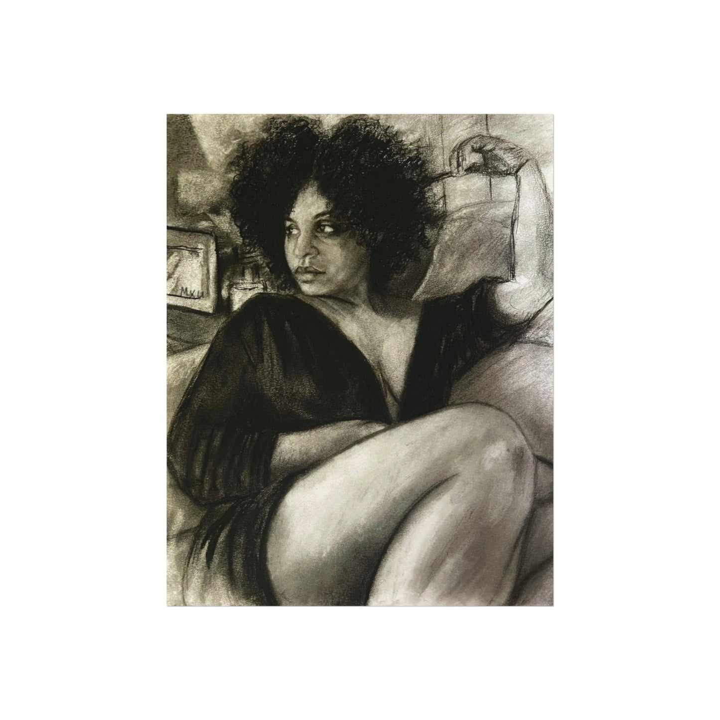 Original Artwork Elegant Figurative Fine Art Poster - Sensual Wall Decor