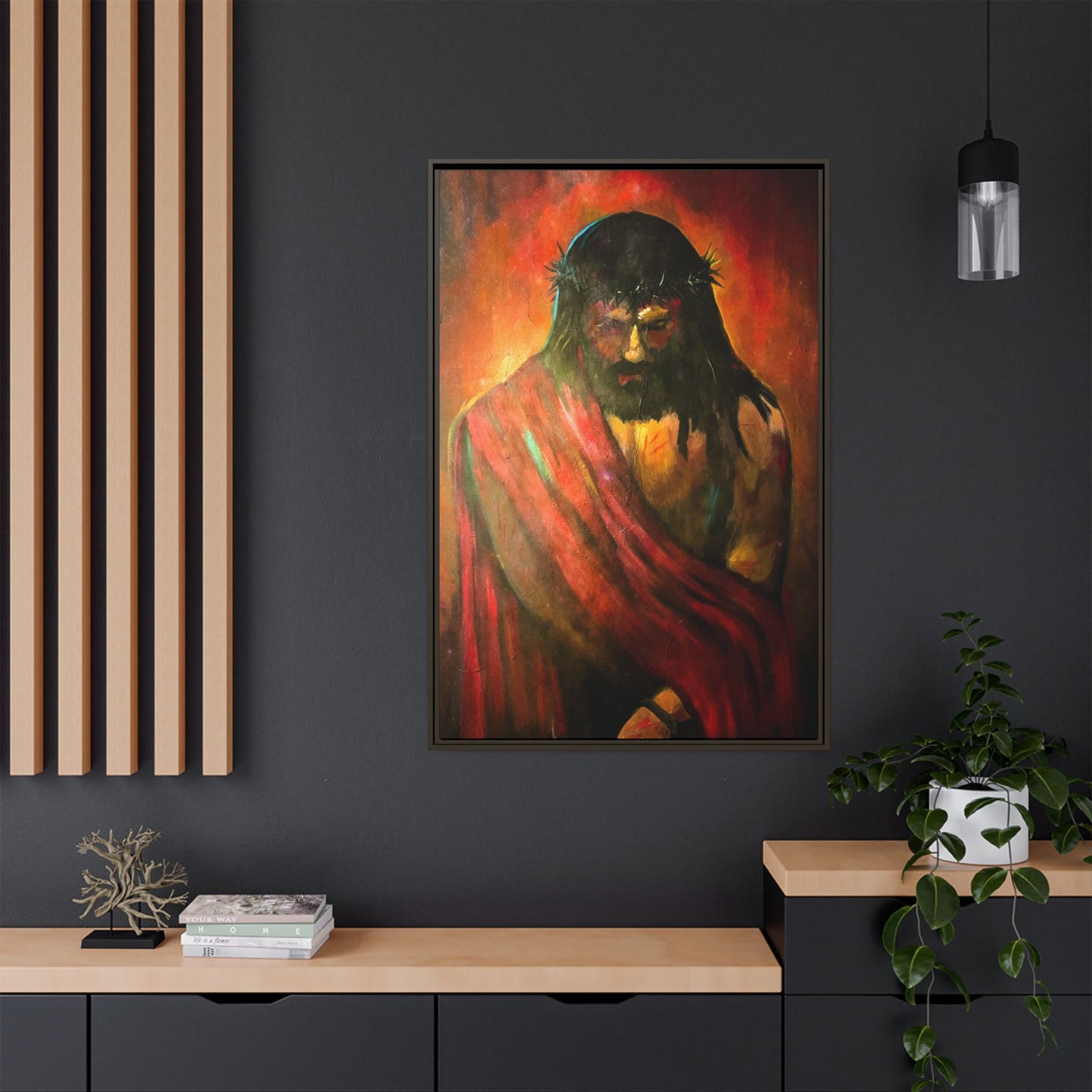 “KING of kings” Matte Canvas, Framed (Multi-color)