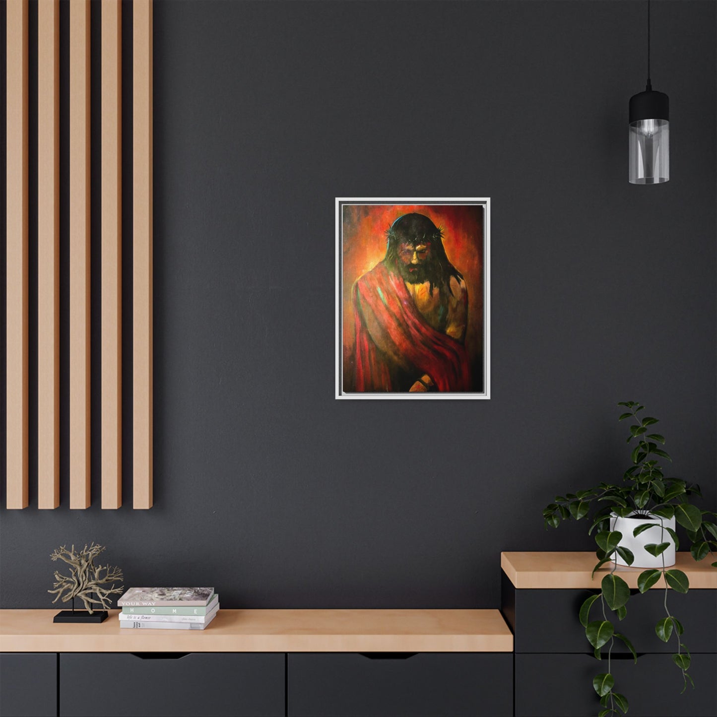 “KING of kings” Matte Canvas, Framed (Multi-color)