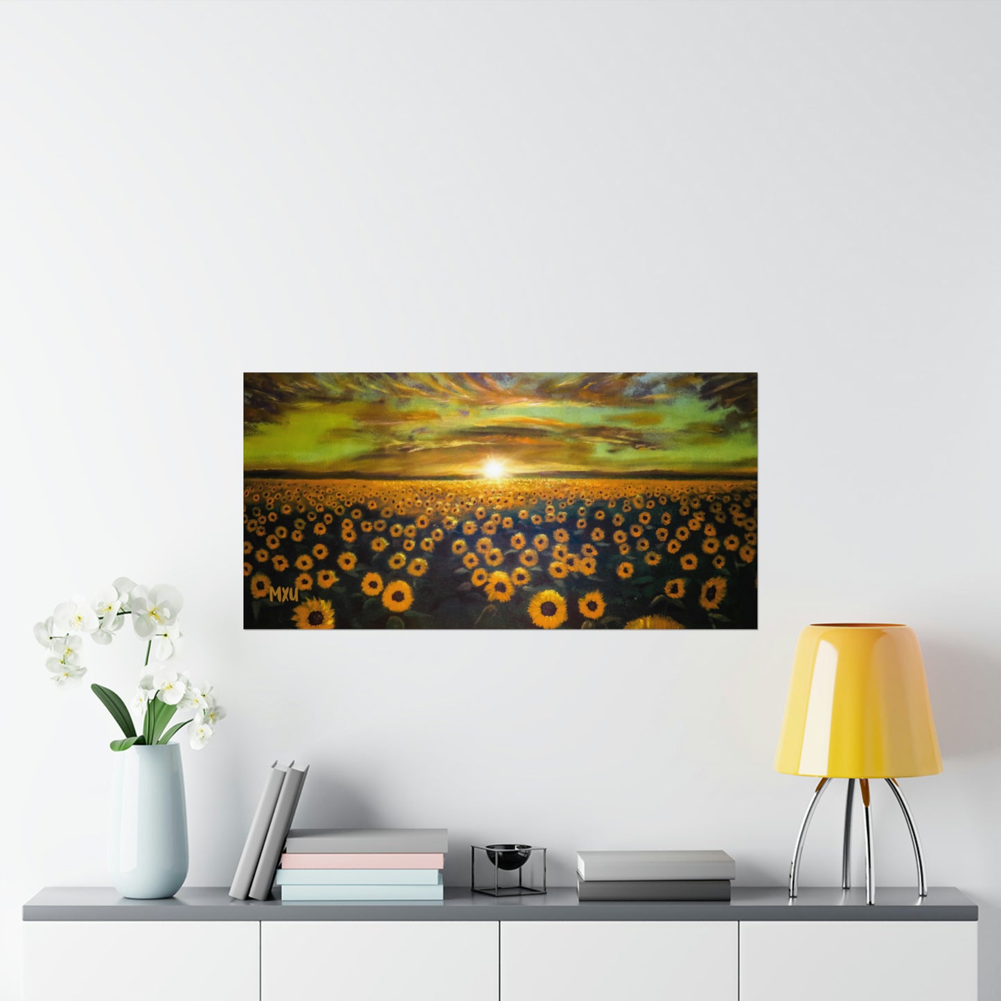 Sunflower Painting Matte Horizontal Posters