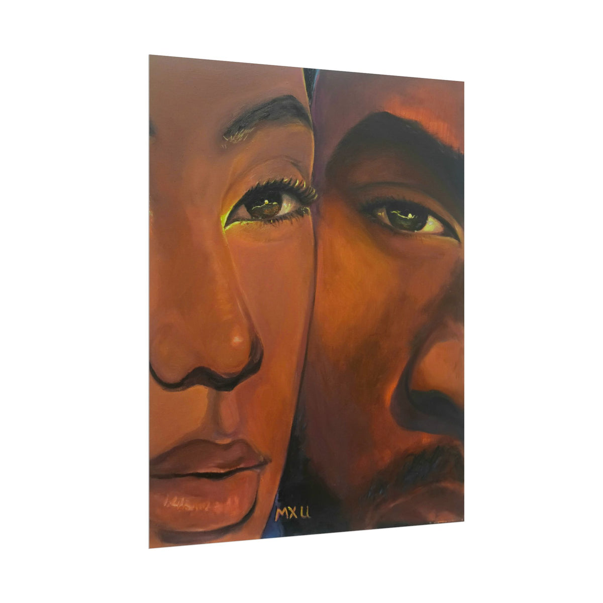 Intimate Black Love Portrait Rolled Poster “In His Image”