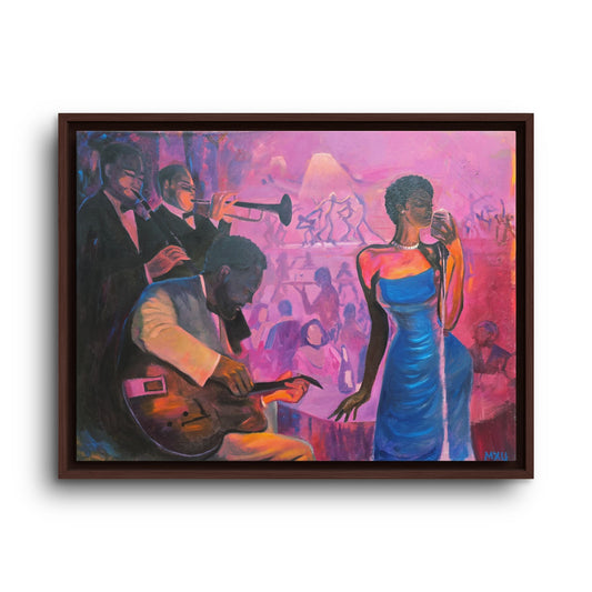 Fine Art Music Painting, Matte Canvas, Framed (Multi-color), Print