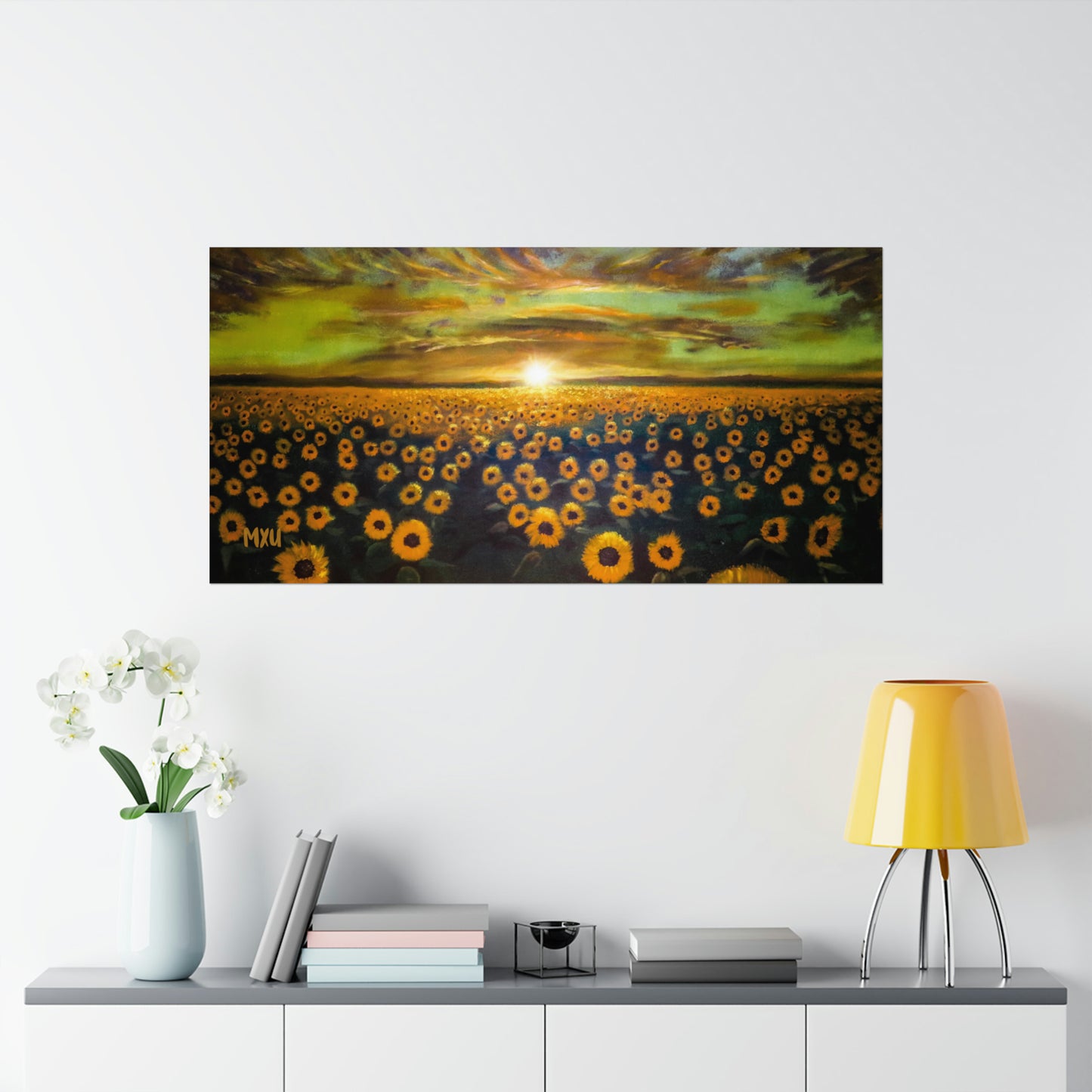 Sunflower Painting Matte Horizontal Posters