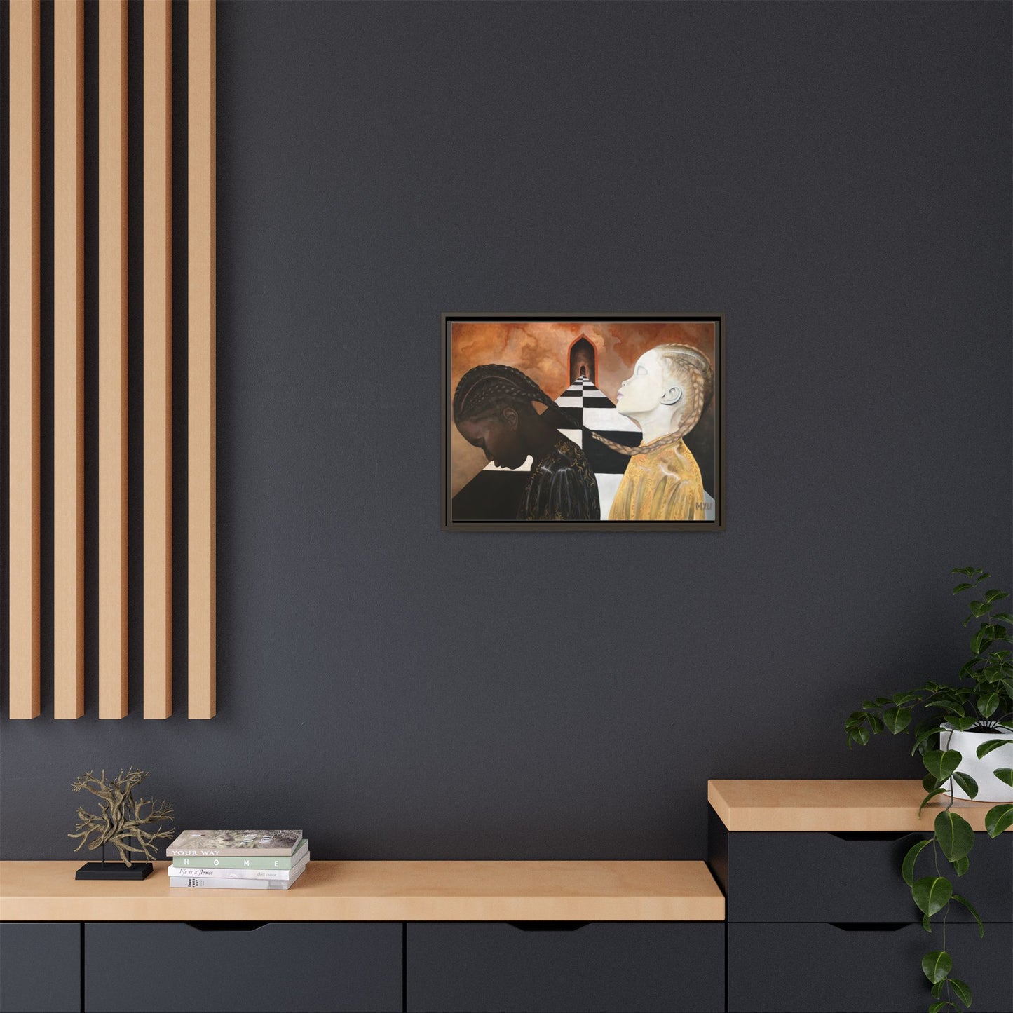 Matte Canvas, Framed (Multi-color)