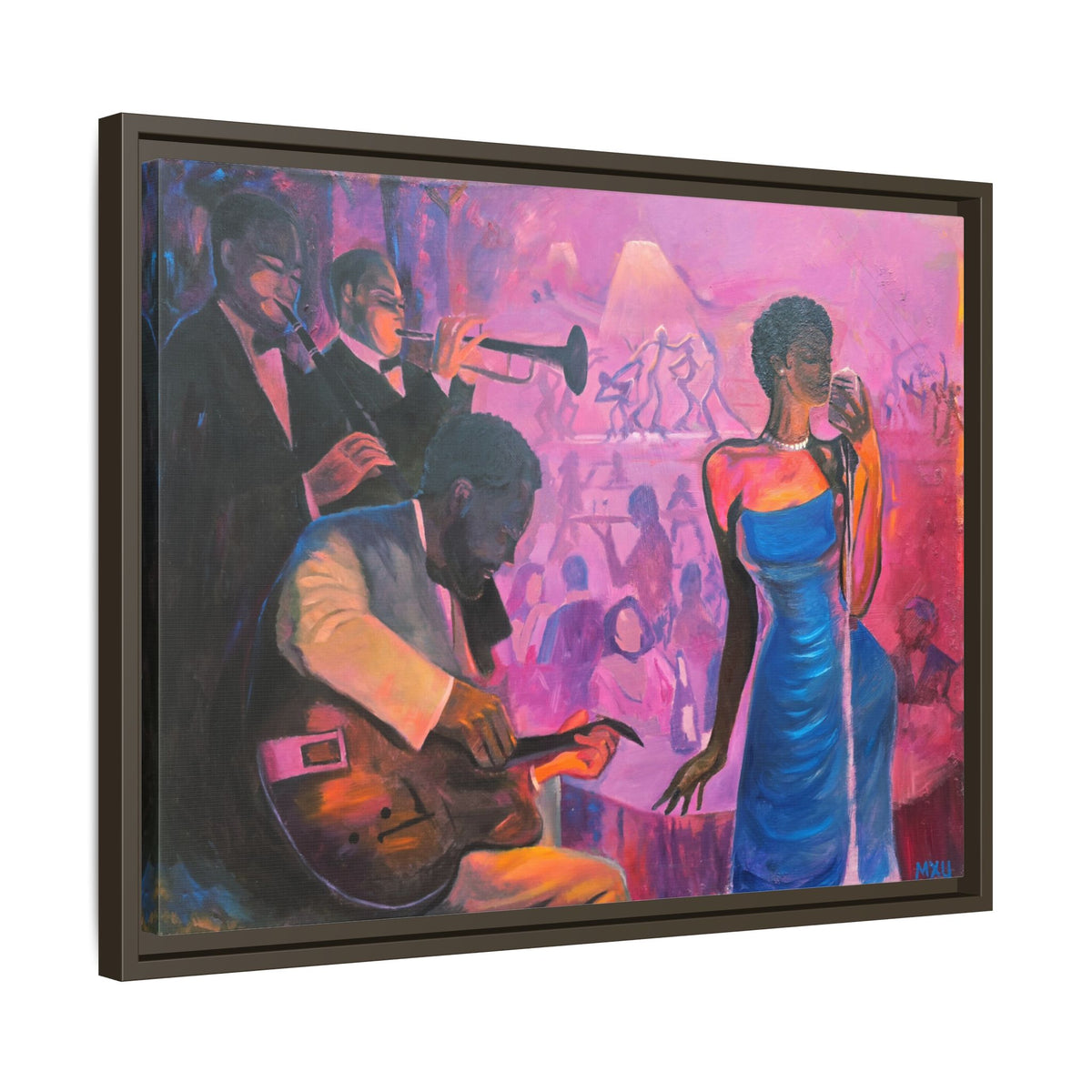 Fine Art Music Painting, Matte Canvas, Framed (Multi-color), Print