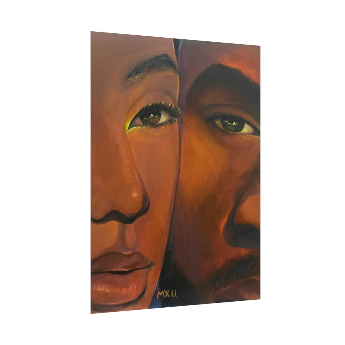 Intimate Black Love Portrait Rolled Poster “In His Image”