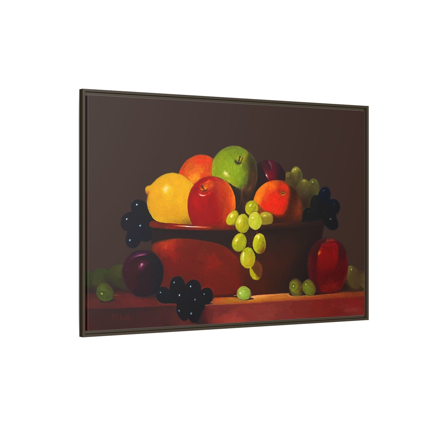 Fruit Basket PAINTING Matte Canvas, Framed (Multi-color)