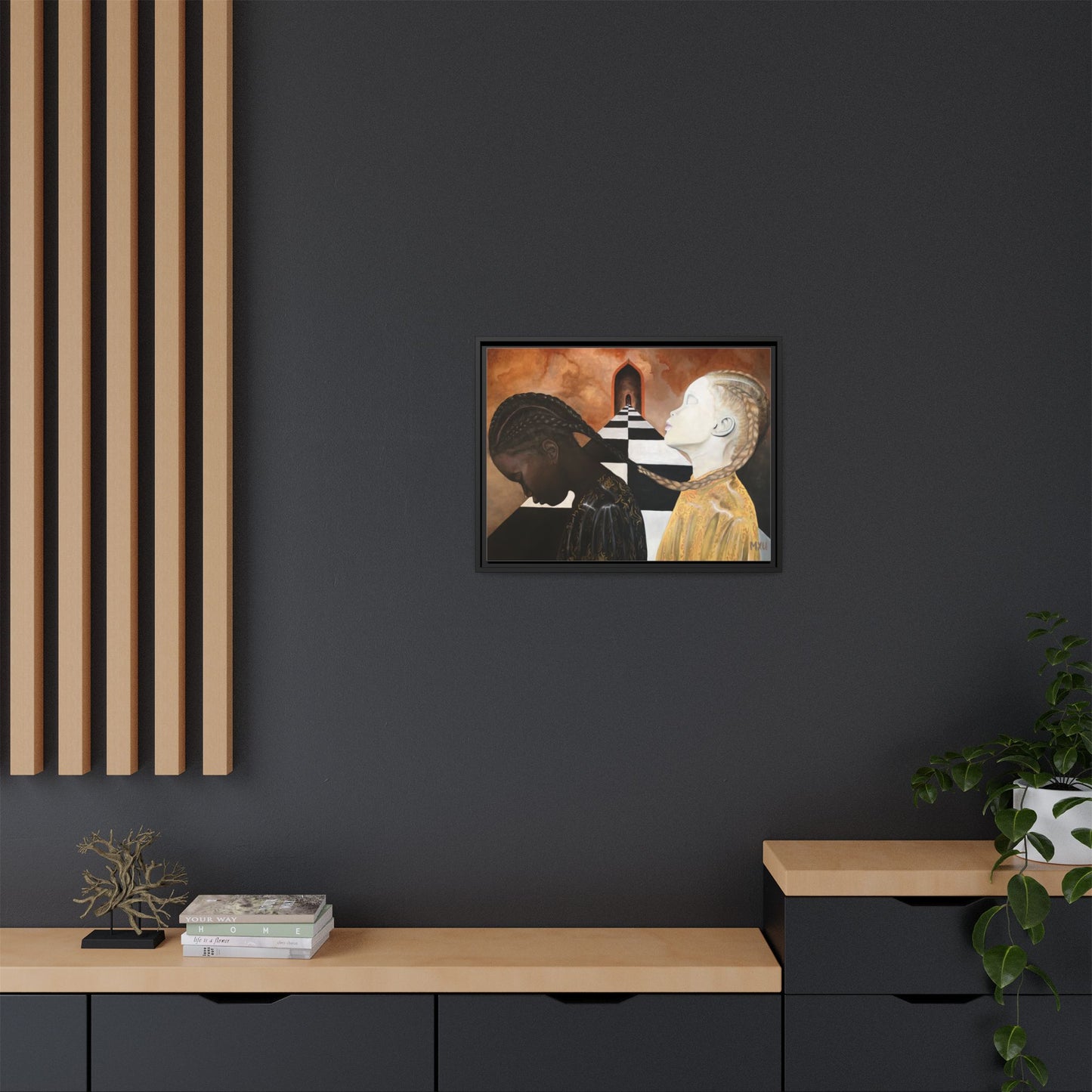Matte Canvas, Framed (Multi-color)