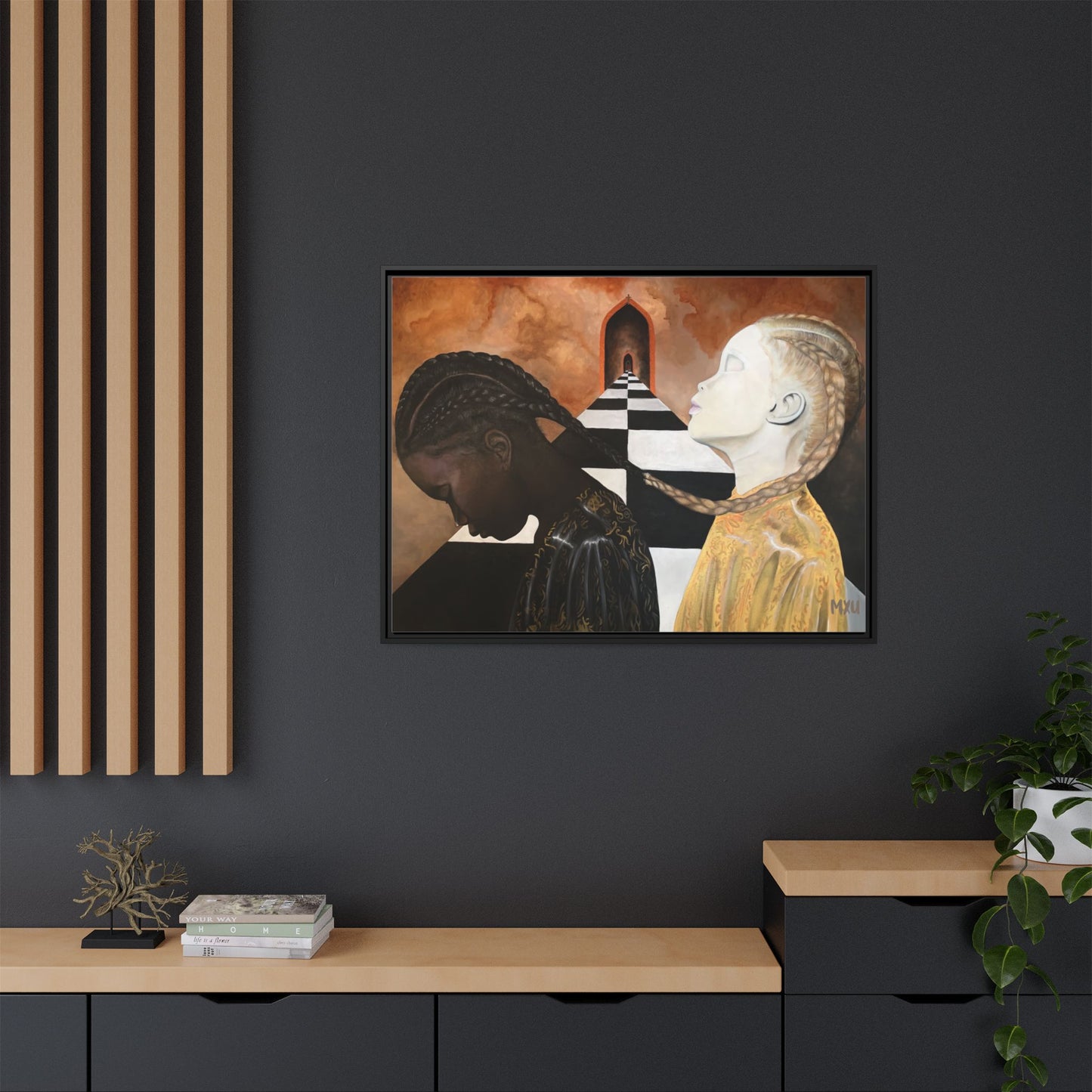 Matte Canvas, Framed (Multi-color)